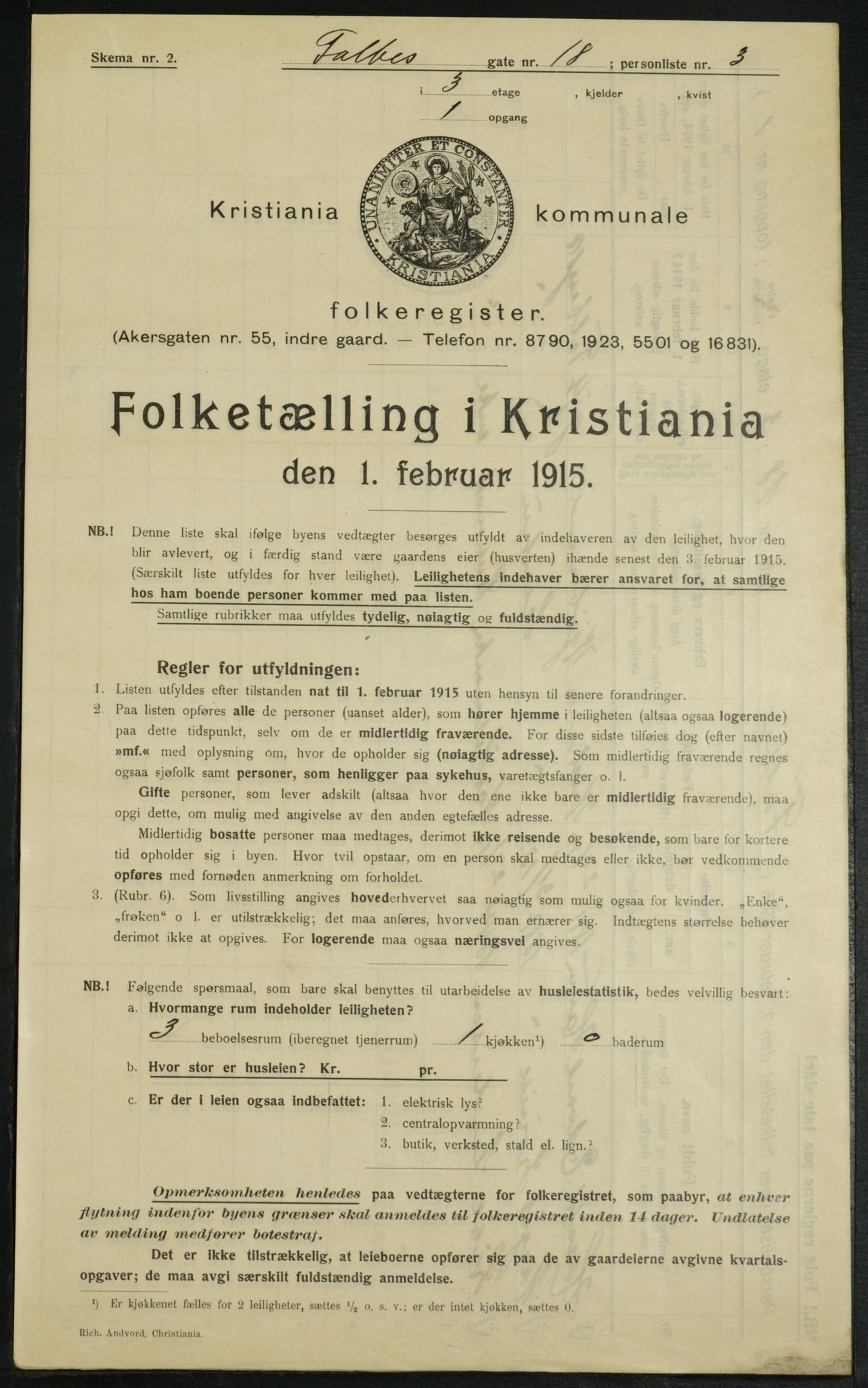 OBA, Municipal Census 1915 for Kristiania, 1915, p. 22812