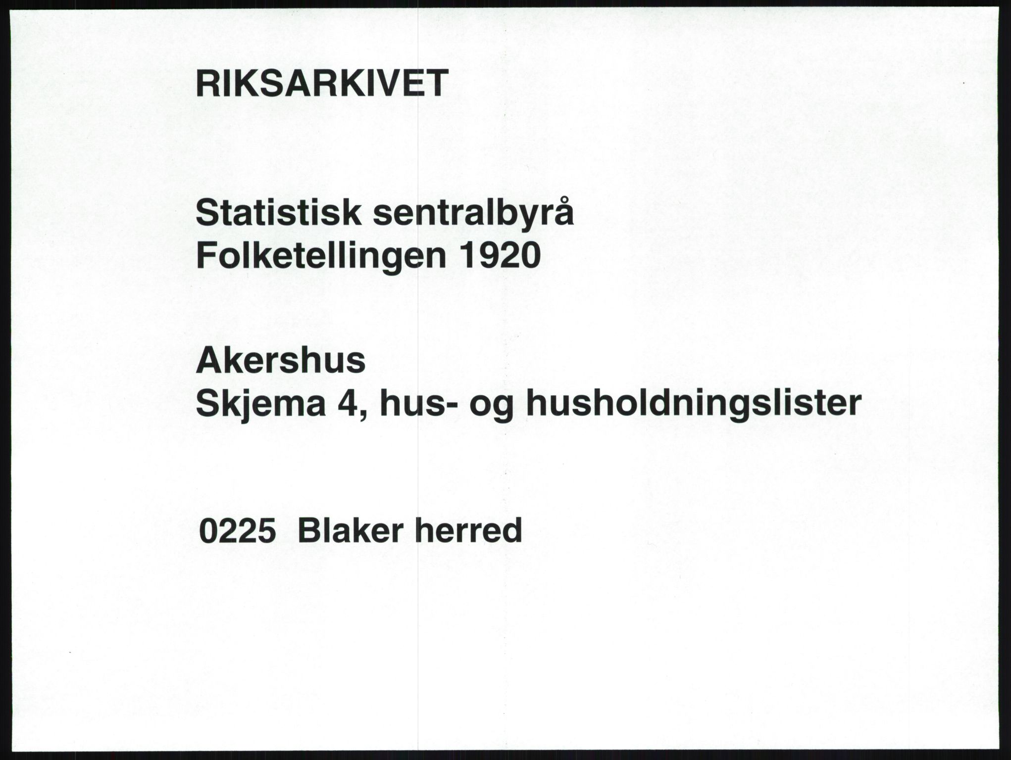 SAO, 1920 census for Blaker, 1920, p. 22