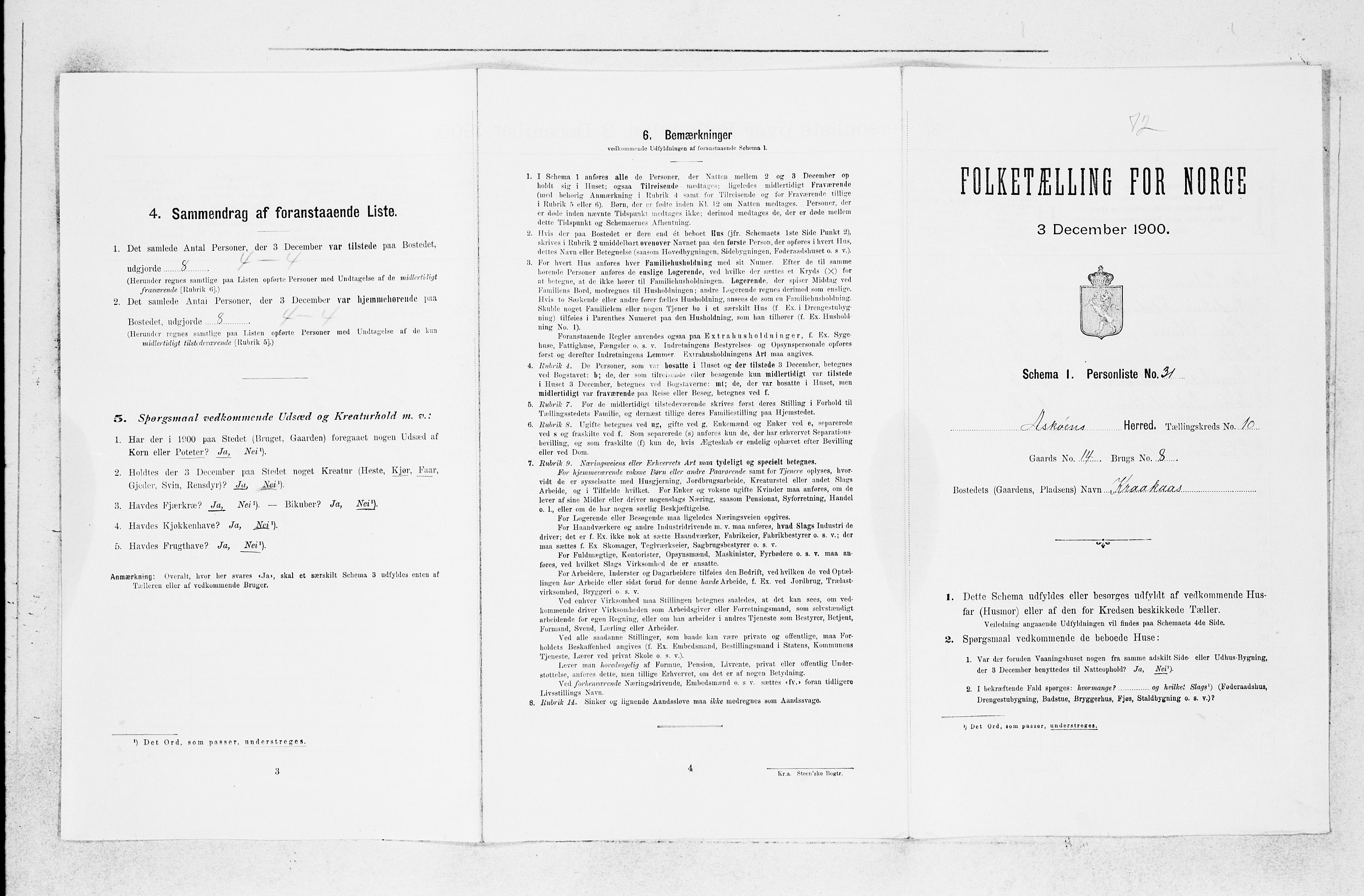 SAB, 1900 census for Askøy, 1900, p. 1363