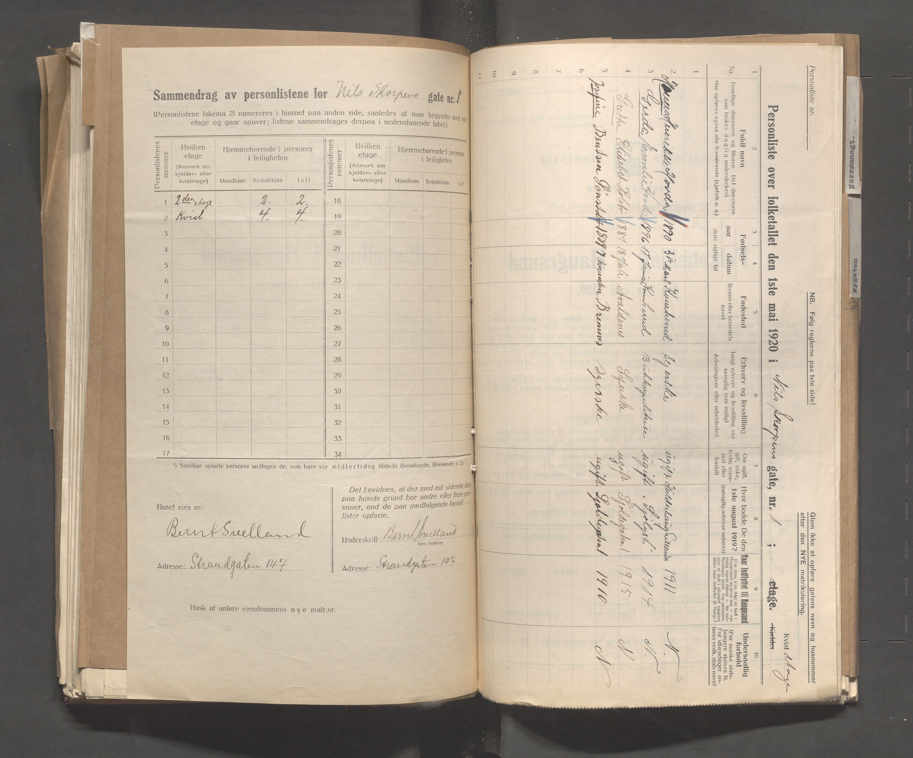 IKAR, Local census 1.5.1920 for Haugesund, 1920, p. 2982