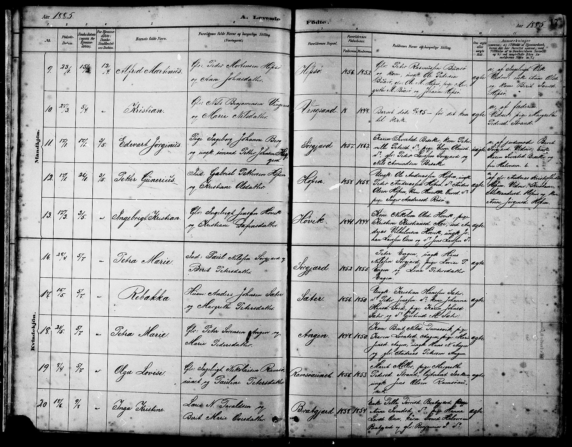 Ministerialprotokoller, klokkerbøker og fødselsregistre - Sør-Trøndelag, AV/SAT-A-1456/658/L0726: Parish register (copy) no. 658C02, 1883-1908, p. 17