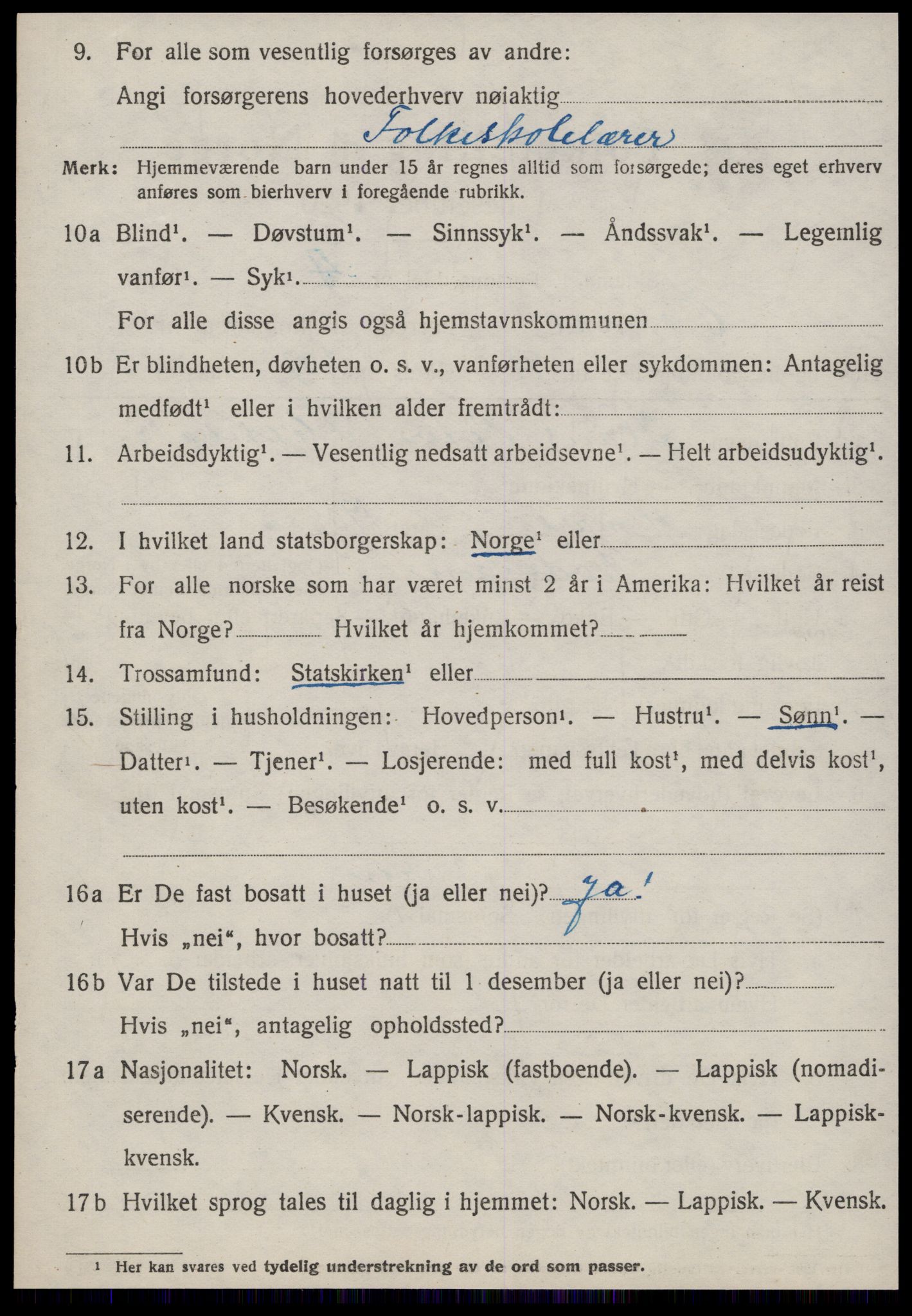 SAT, 1920 census for Orkdal, 1920, p. 7249