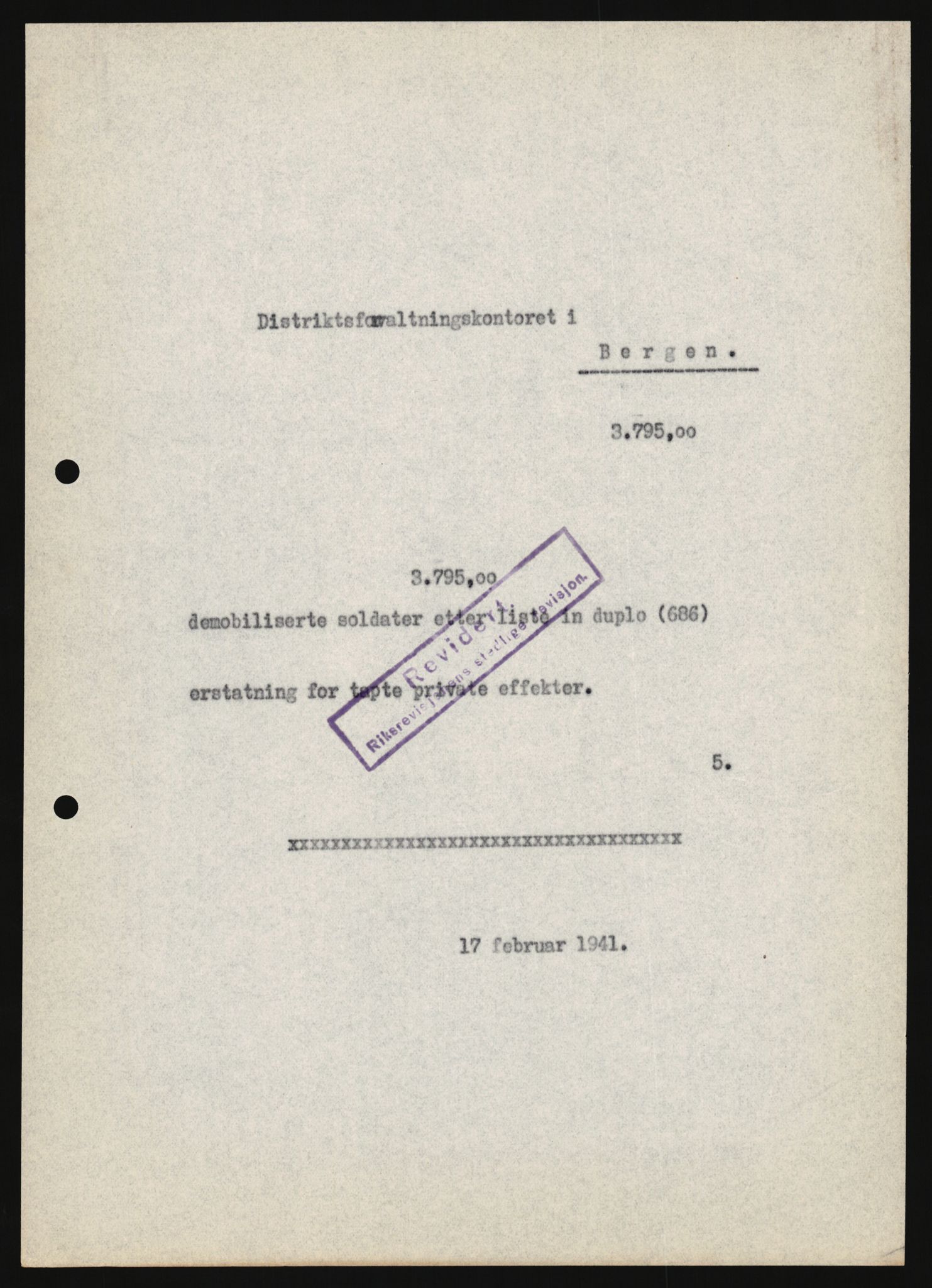 Justisdepartementet, Oppgjørsavdelingen, AV/RA-S-1056/G/Ga/L0005: Anvisningsliste nr. 385-388, 390-410, 662-725, 728-732, 736-740 og 1106-1140 over utbetalte effektsaker, 1940-1942, p. 929