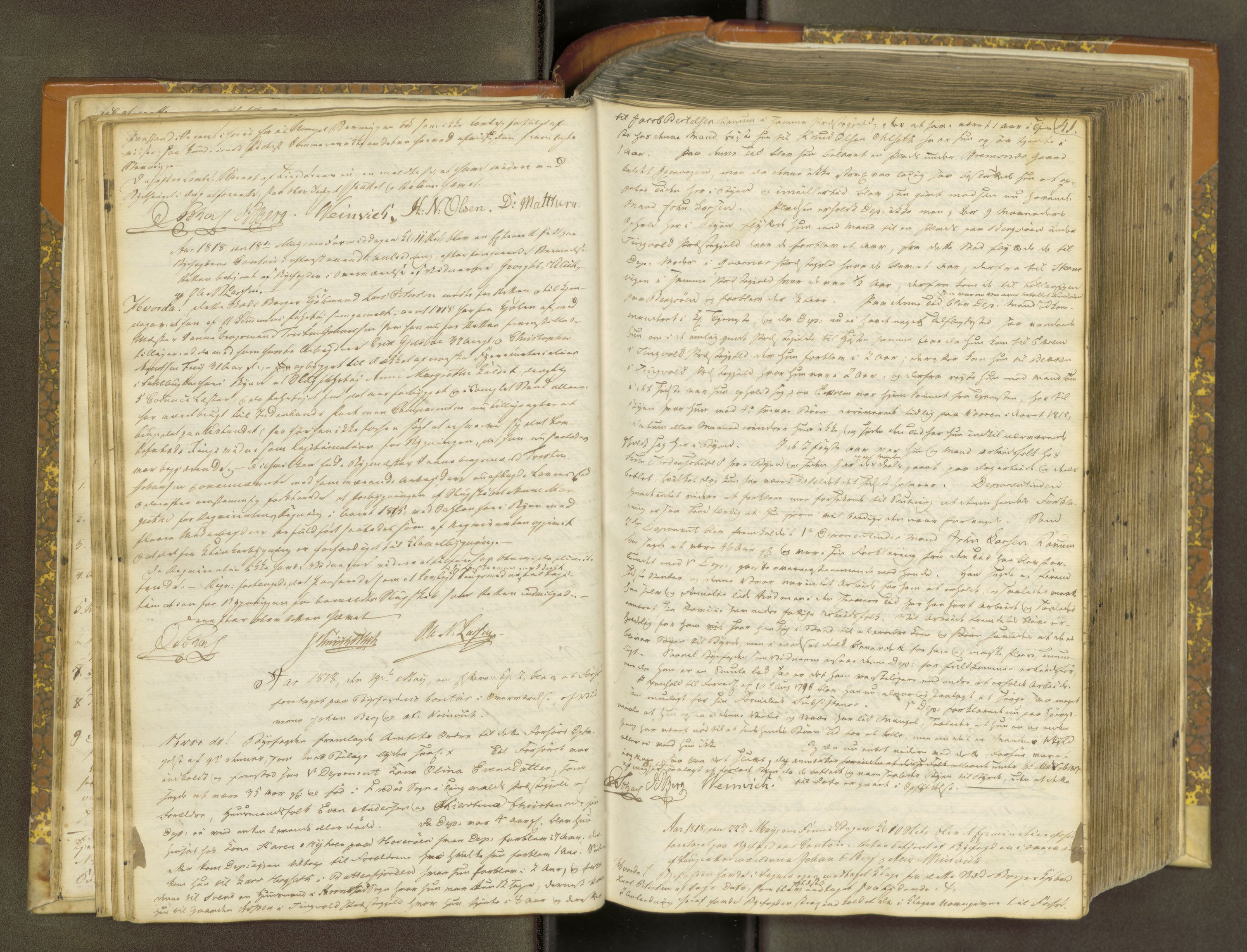 Kristiansund byfogd, AV/SAT-A-4587/A/01/L0008: Justisprotokoll. Aut. 31.12.1817, 1817-1829, p. 40b-41a