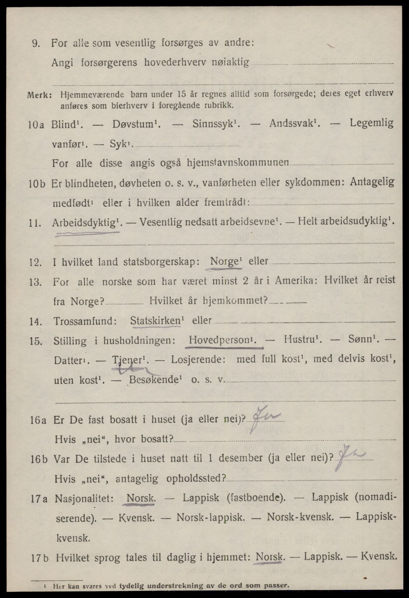 SAT, 1920 census for Ålen, 1920, p. 3585