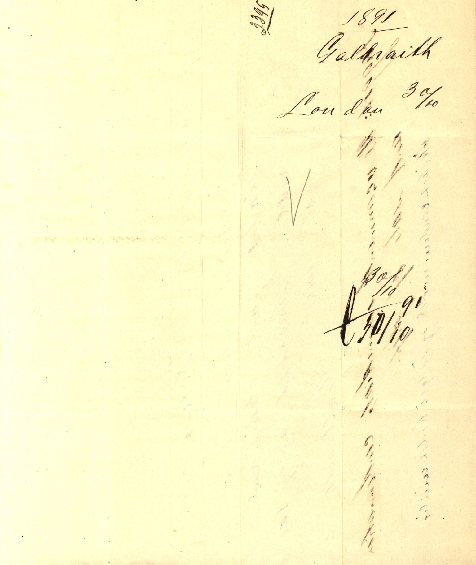 Pa 63 - Østlandske skibsassuranceforening, VEMU/A-1079/G/Ga/L0027/0002: Havaridokumenter / Jarlen, Jarl, St. Petersburg, Sir John Lawrence, Sirius, 1891, p. 30