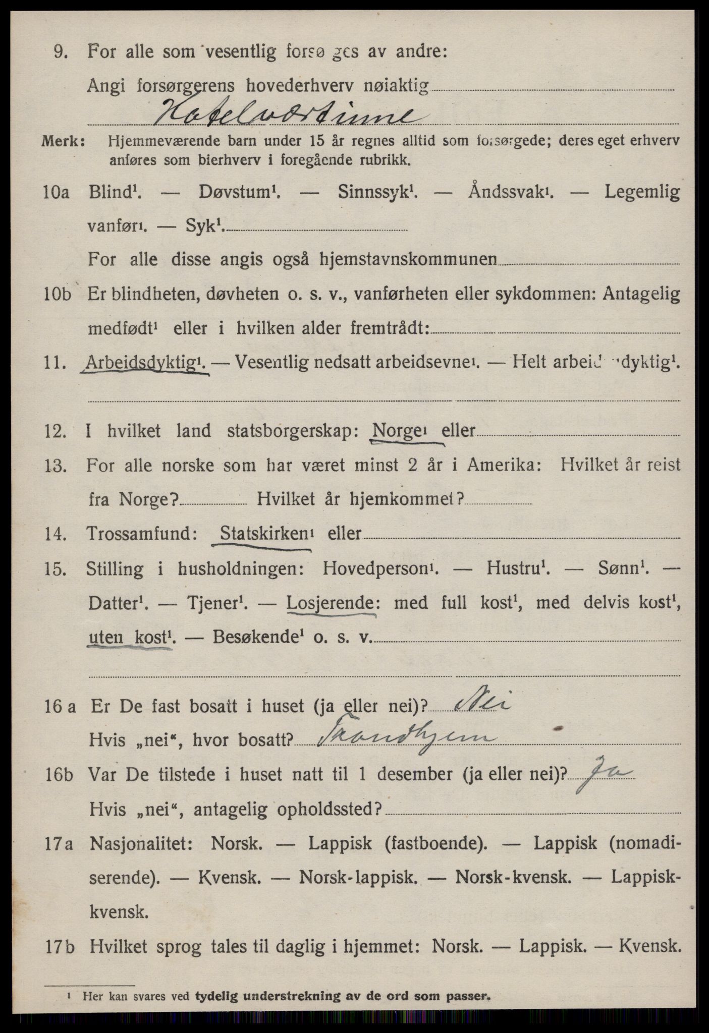 SAT, 1920 census for Singsås, 1920, p. 1108