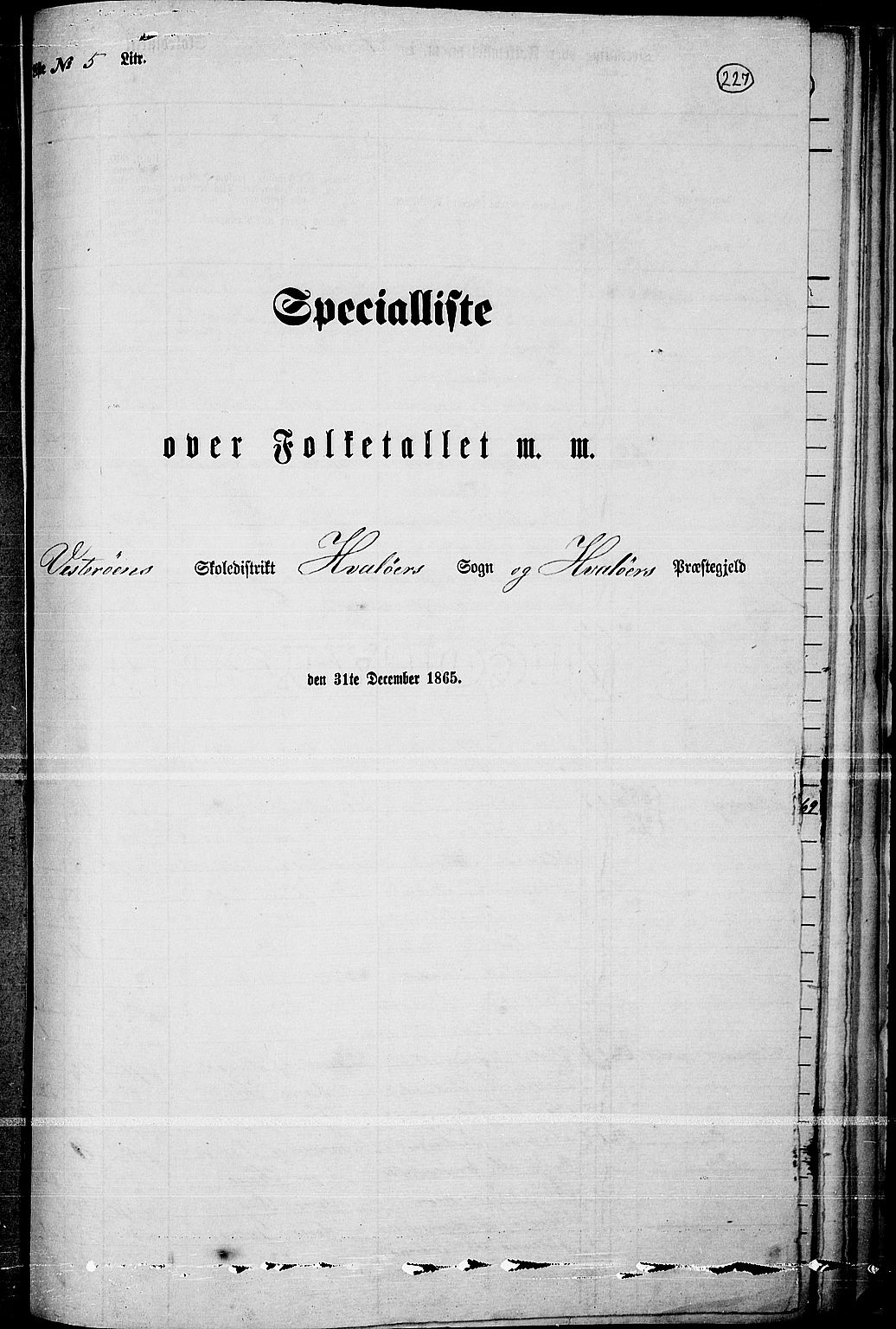 RA, 1865 census for Hvaler, 1865, p. 61