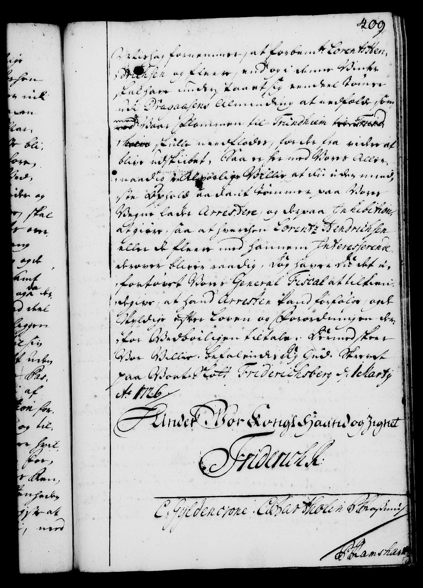 Rentekammeret, Kammerkanselliet, RA/EA-3111/G/Gg/Gga/L0002: Norsk ekspedisjonsprotokoll med register (merket RK 53.2), 1723-1727, p. 409