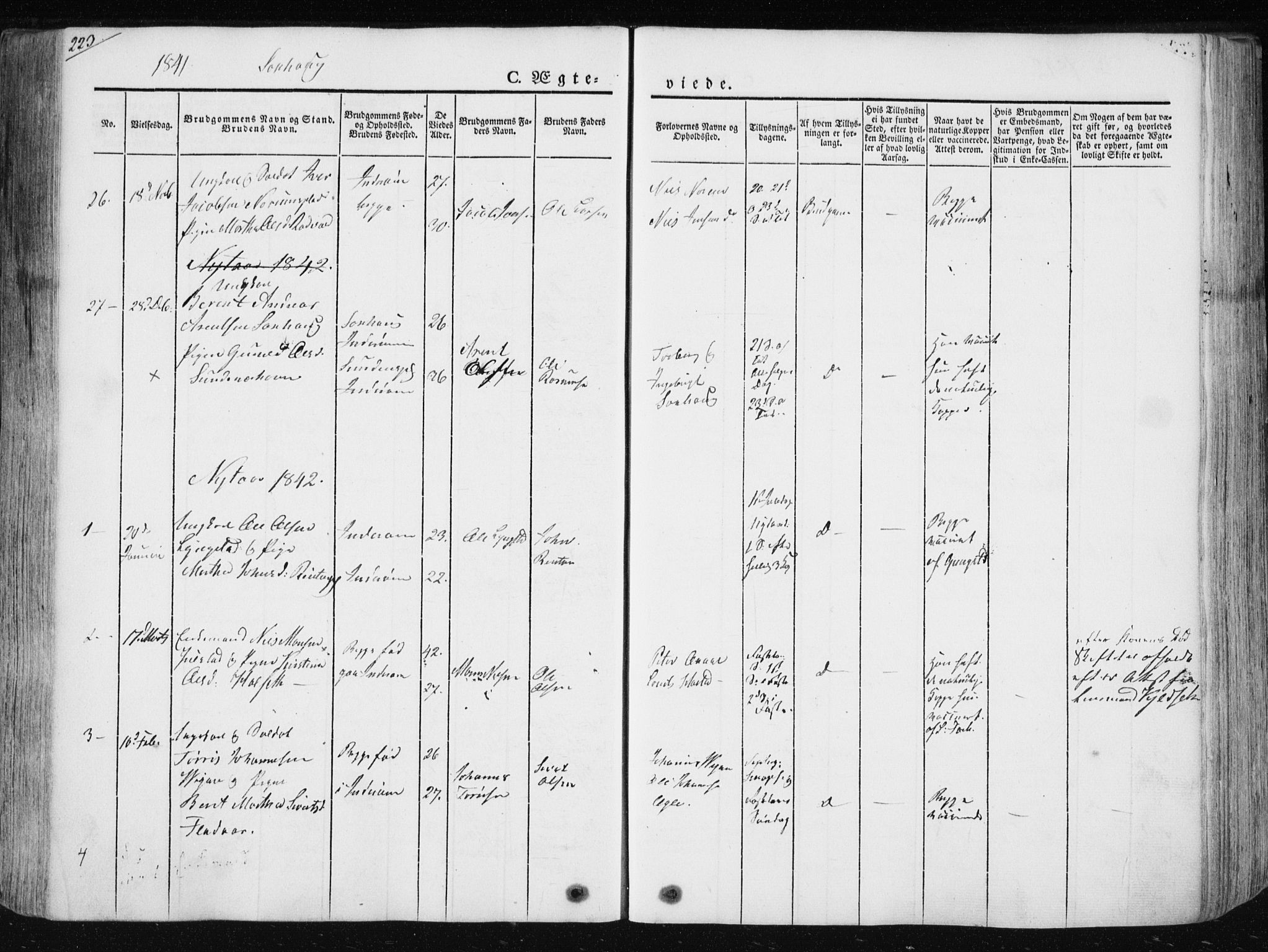 Ministerialprotokoller, klokkerbøker og fødselsregistre - Nord-Trøndelag, SAT/A-1458/730/L0280: Parish register (official) no. 730A07 /1, 1840-1854, p. 223