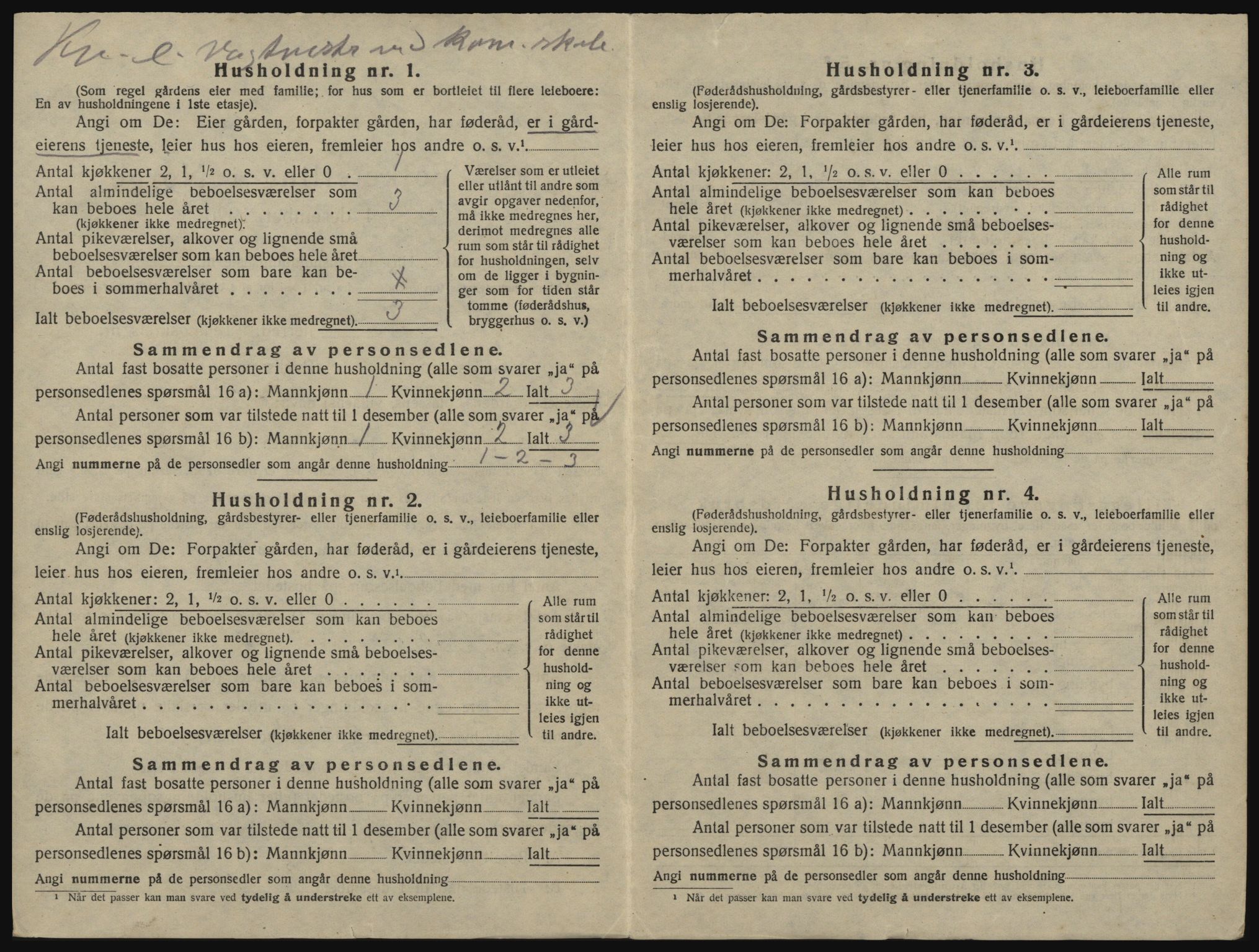 SAO, 1920 census for Glemmen, 1920, p. 200