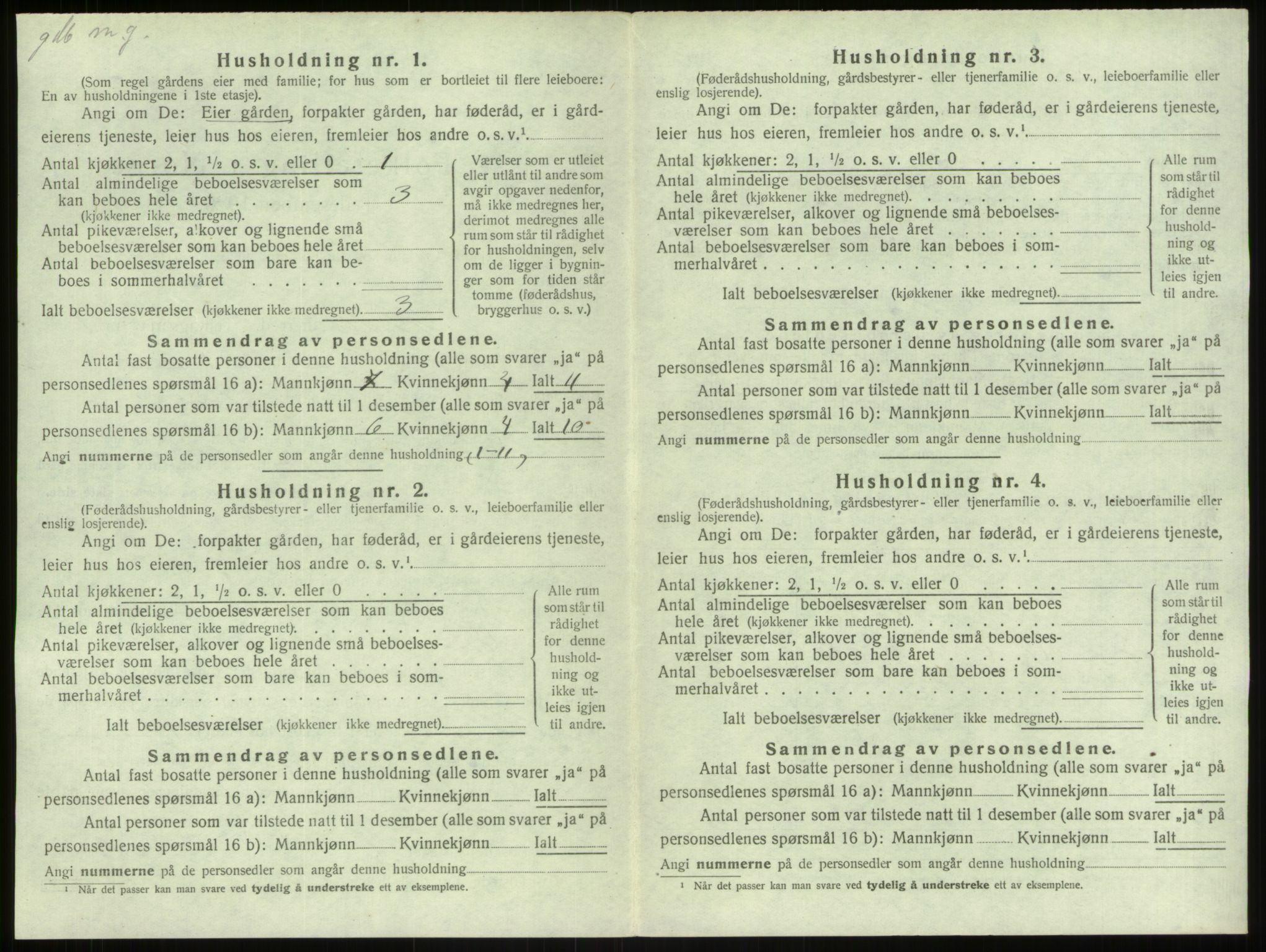 SAB, 1920 census for Herdla, 1920, p. 219