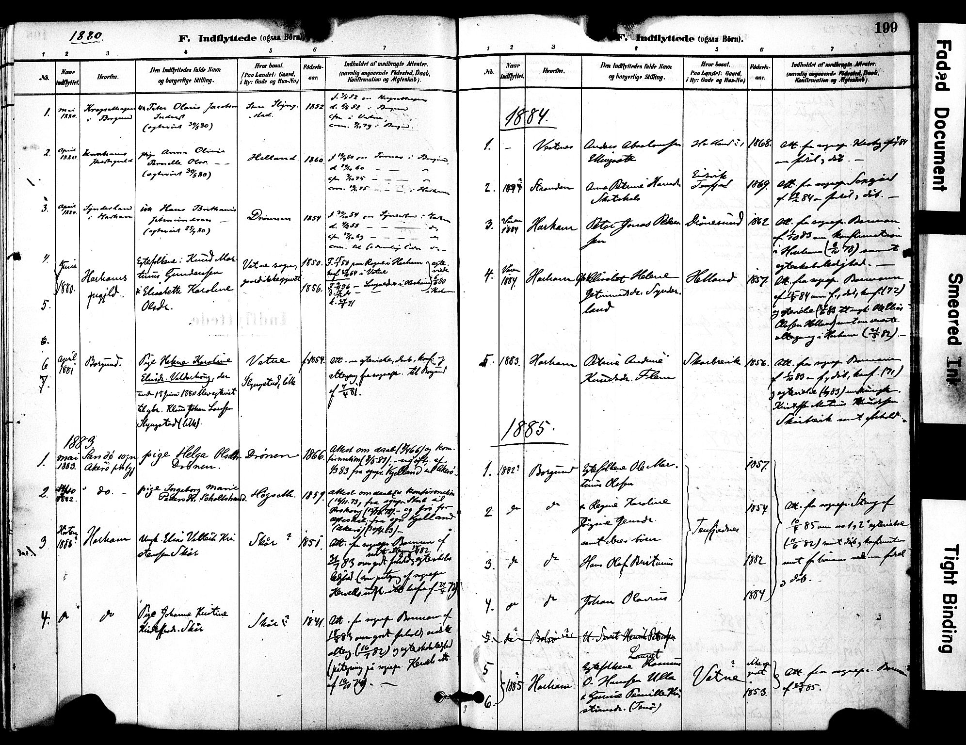 Ministerialprotokoller, klokkerbøker og fødselsregistre - Møre og Romsdal, SAT/A-1454/525/L0374: Parish register (official) no. 525A04, 1880-1899, p. 199