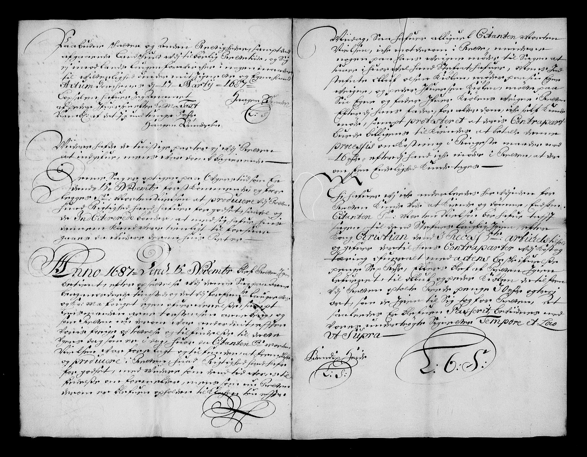 Stattholderembetet 1572-1771, RA/EA-2870/Af/L0002: Avskrifter av vedlegg til originale supplikker, nummerert i samsvar med supplikkbøkene, 1687-1689, p. 200