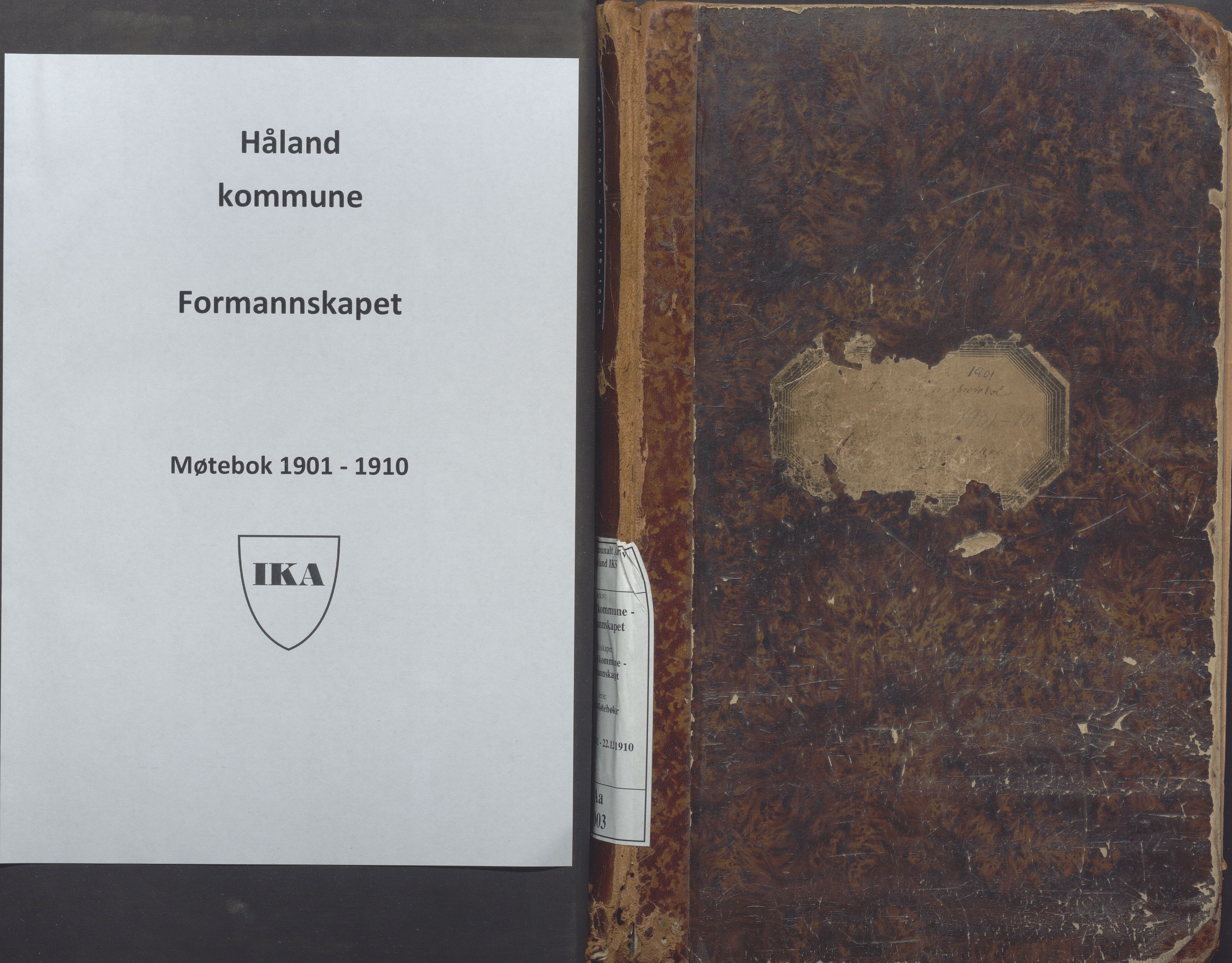 Håland kommune - Formannskapet, IKAR/K-101851/A/L0003: Møtebok, 1901-1910