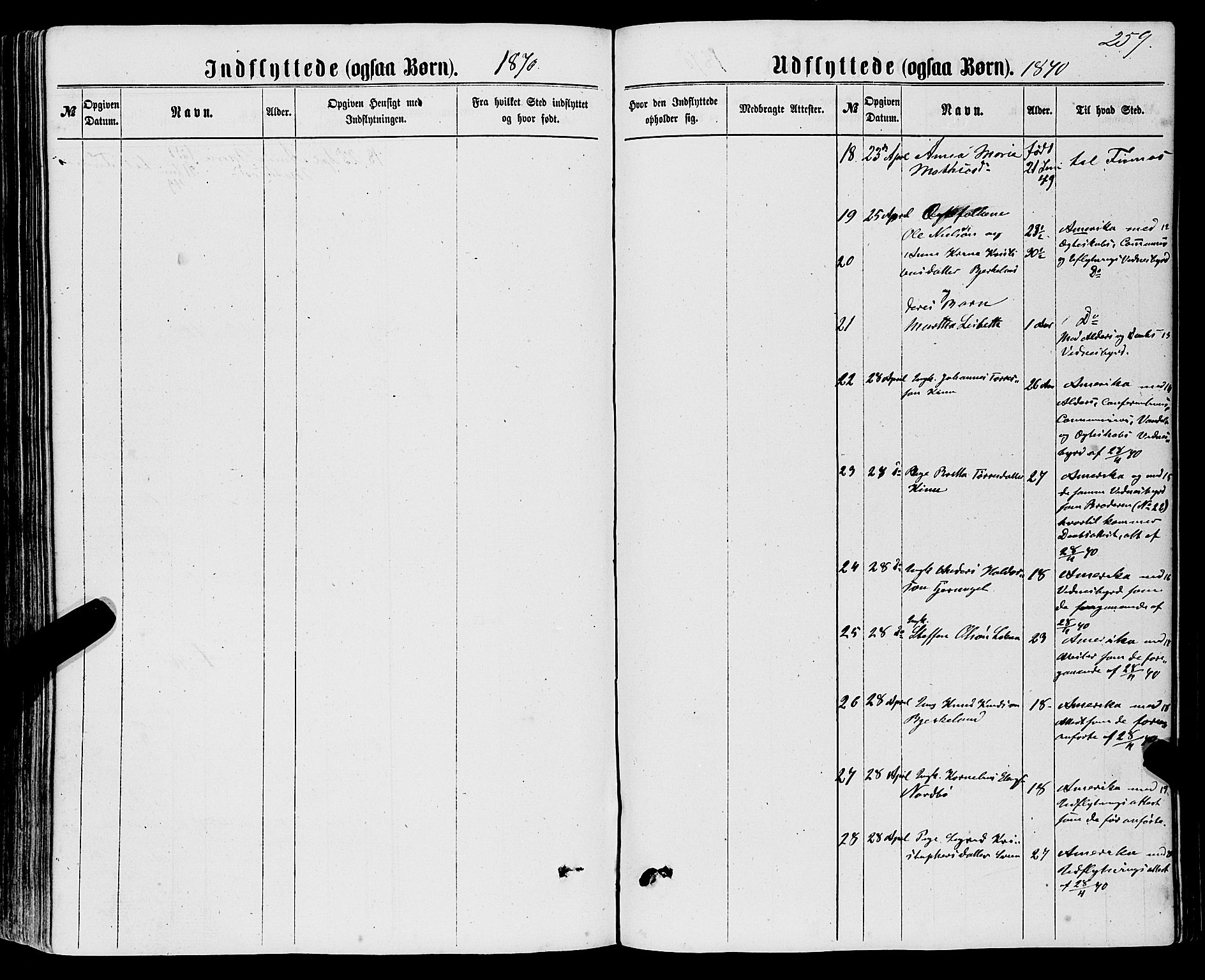 Sveio Sokneprestembete, AV/SAB-A-78501/H/Haa: Parish register (official) no. A 1, 1861-1877, p. 259