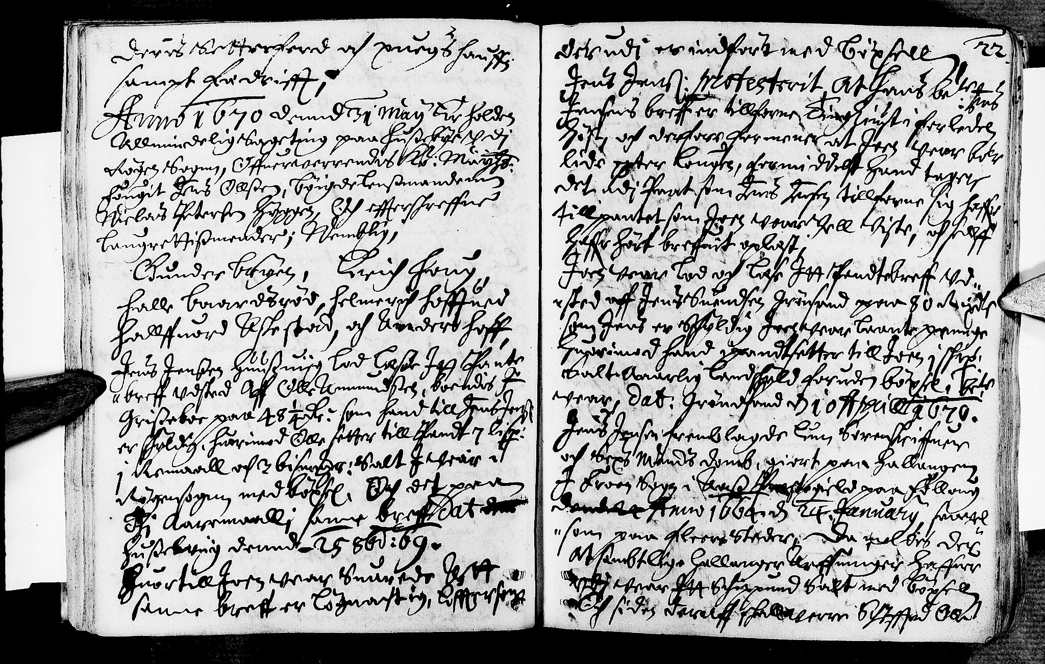 Lier, Røyken og Hurum sorenskriveri, AV/SAKO-A-89/F/Fa/L0011: Tingbok, 1670, p. 22