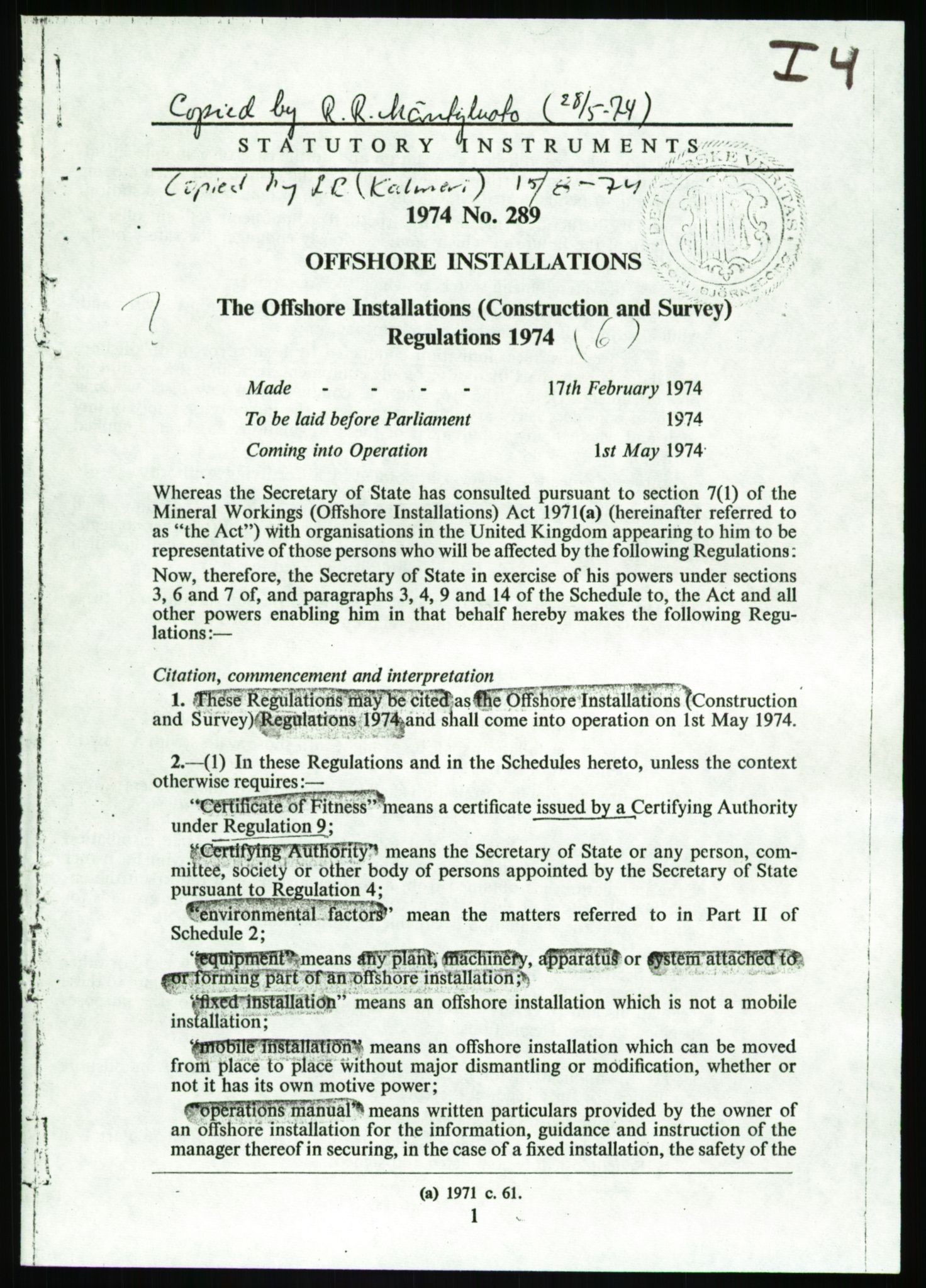 Justisdepartementet, Granskningskommisjonen ved Alexander Kielland-ulykken 27.3.1980, RA/S-1165/D/L0002: I Det norske Veritas (I1-I5, I7-I11, I14-I17, I21-I28, I30-I31)/B Stavanger Drilling A/S (B4), 1980-1981, p. 259