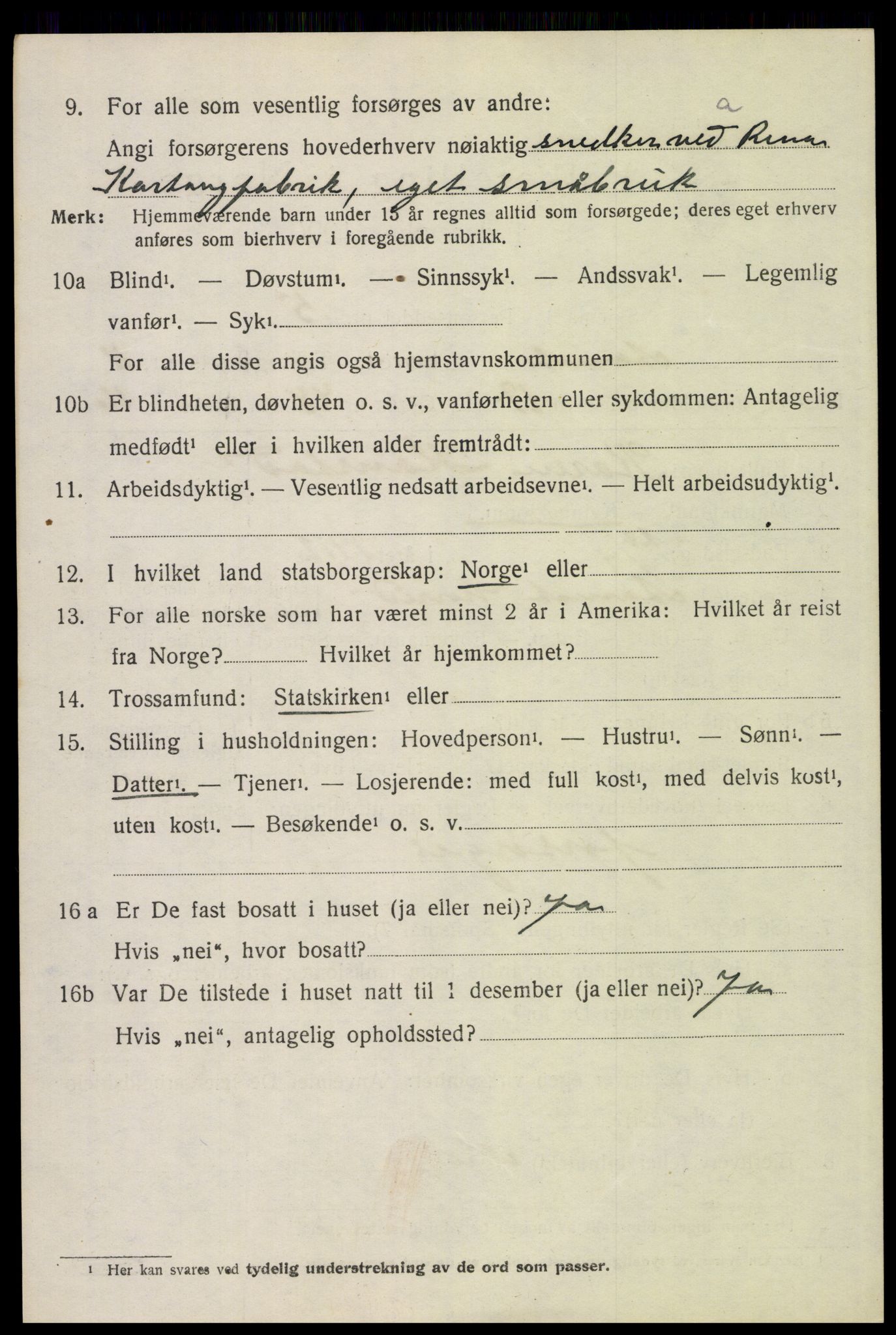 SAH, 1920 census for Åmot, 1920, p. 9582