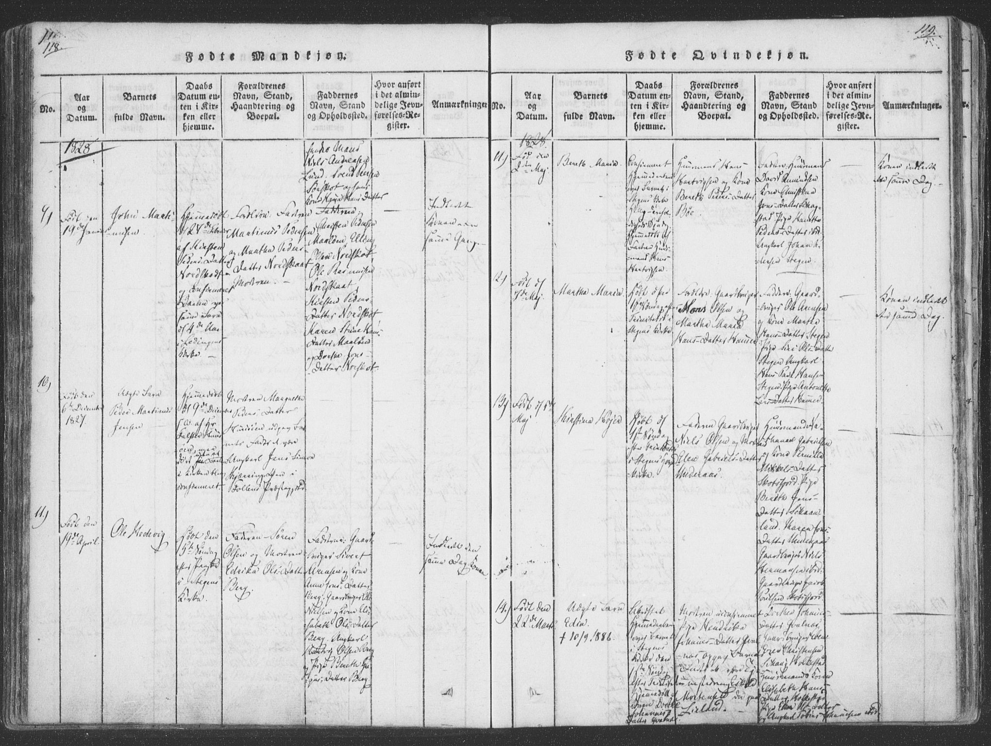 Ministerialprotokoller, klokkerbøker og fødselsregistre - Nordland, SAT/A-1459/855/L0798: Parish register (official) no. 855A06, 1821-1835, p. 118-119