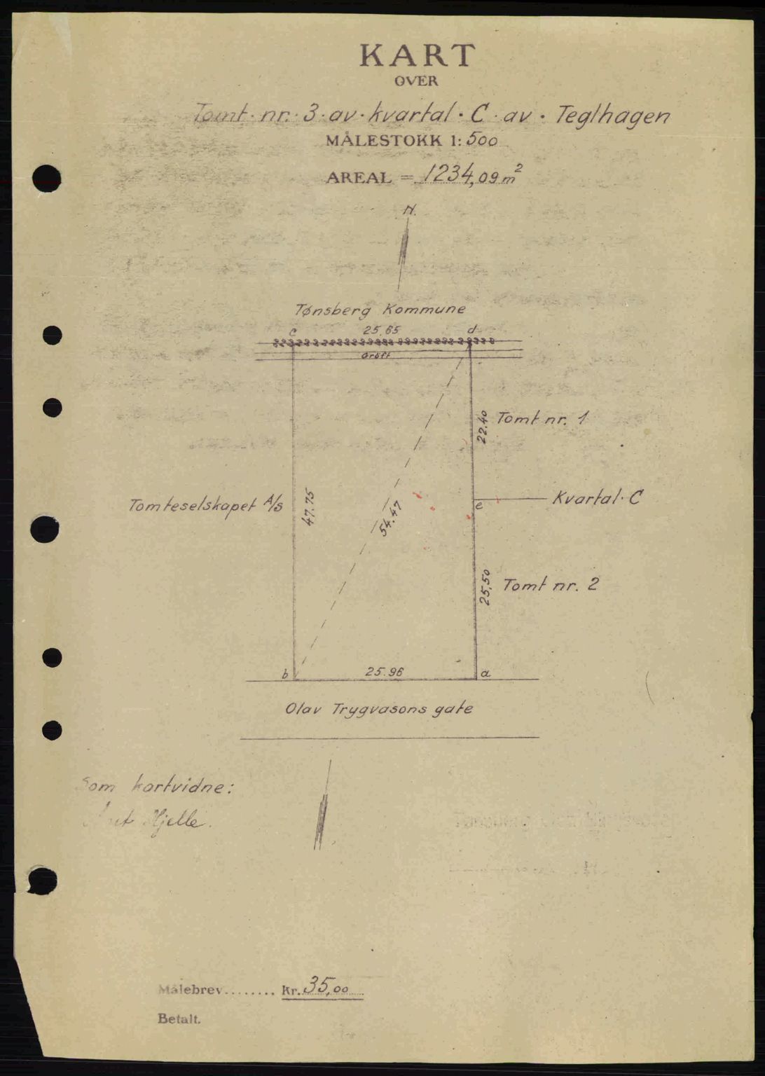 Tønsberg sorenskriveri, AV/SAKO-A-130/G/Ga/Gaa/L0012: Mortgage book no. A12, 1942-1943, Diary no: : 570/1943