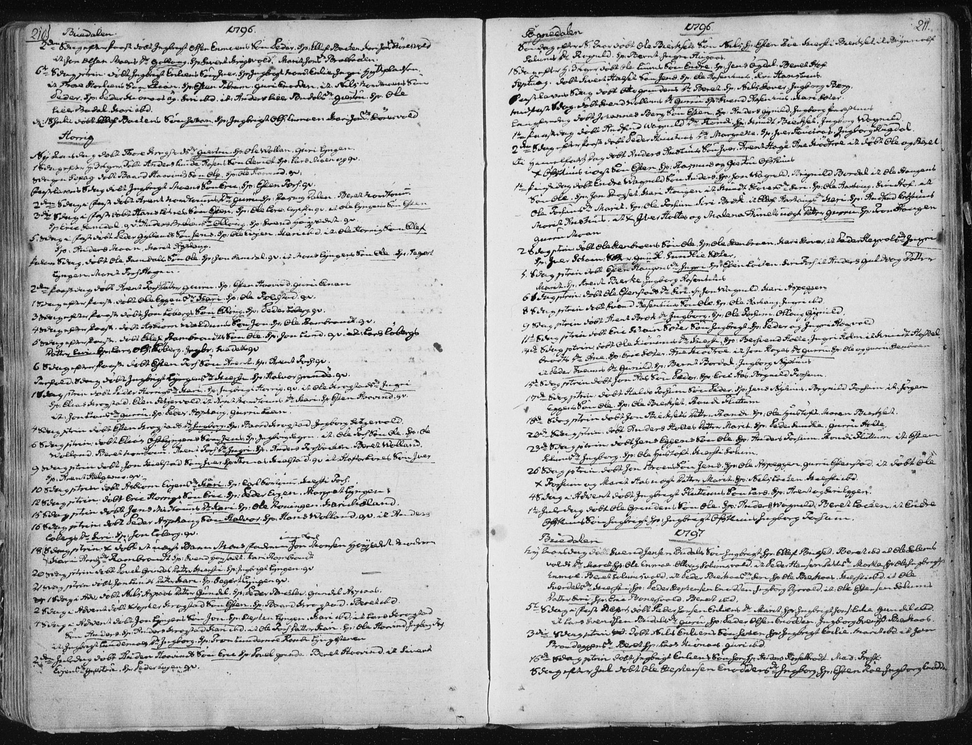 Ministerialprotokoller, klokkerbøker og fødselsregistre - Sør-Trøndelag, SAT/A-1456/687/L0992: Parish register (official) no. 687A03 /1, 1788-1815, p. 210-211