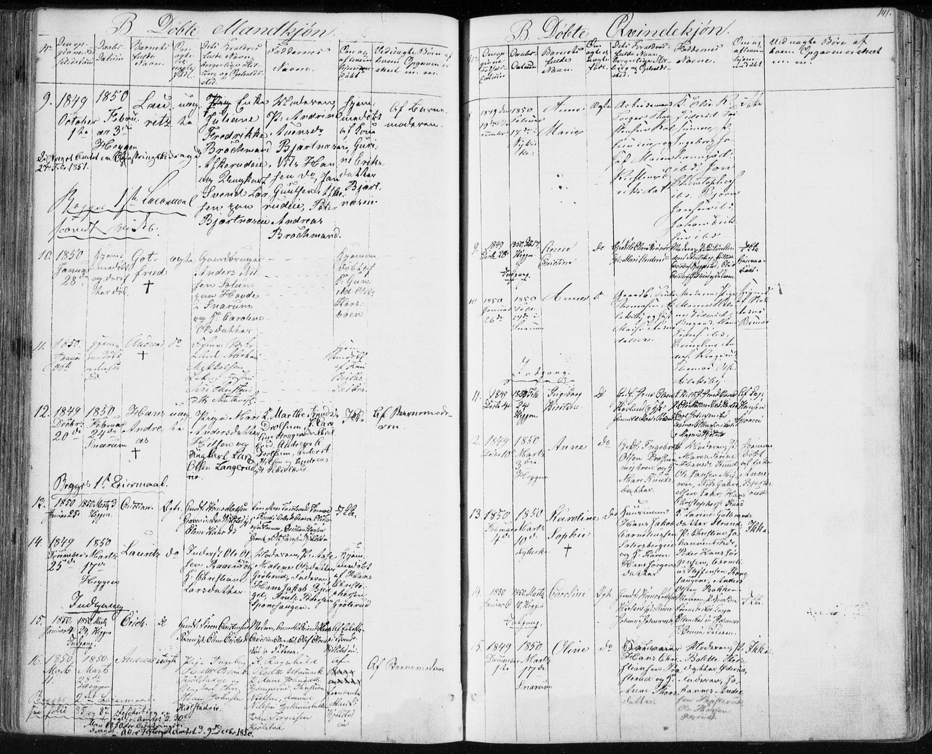 Modum kirkebøker, AV/SAKO-A-234/F/Fa/L0007: Parish register (official) no. 7, 1841-1850, p. 141