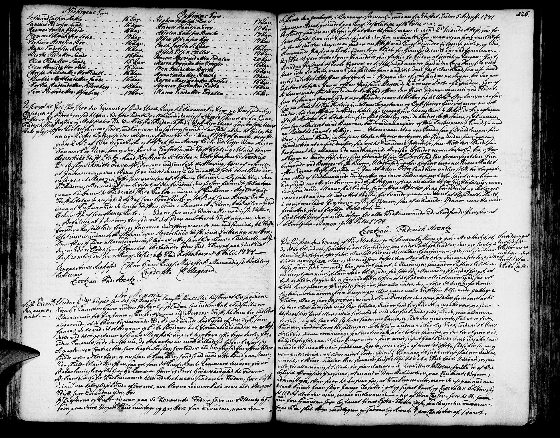 Innvik sokneprestembete, SAB/A-80501: Other parish register no. I.2.A, 1750-1835, p. 126