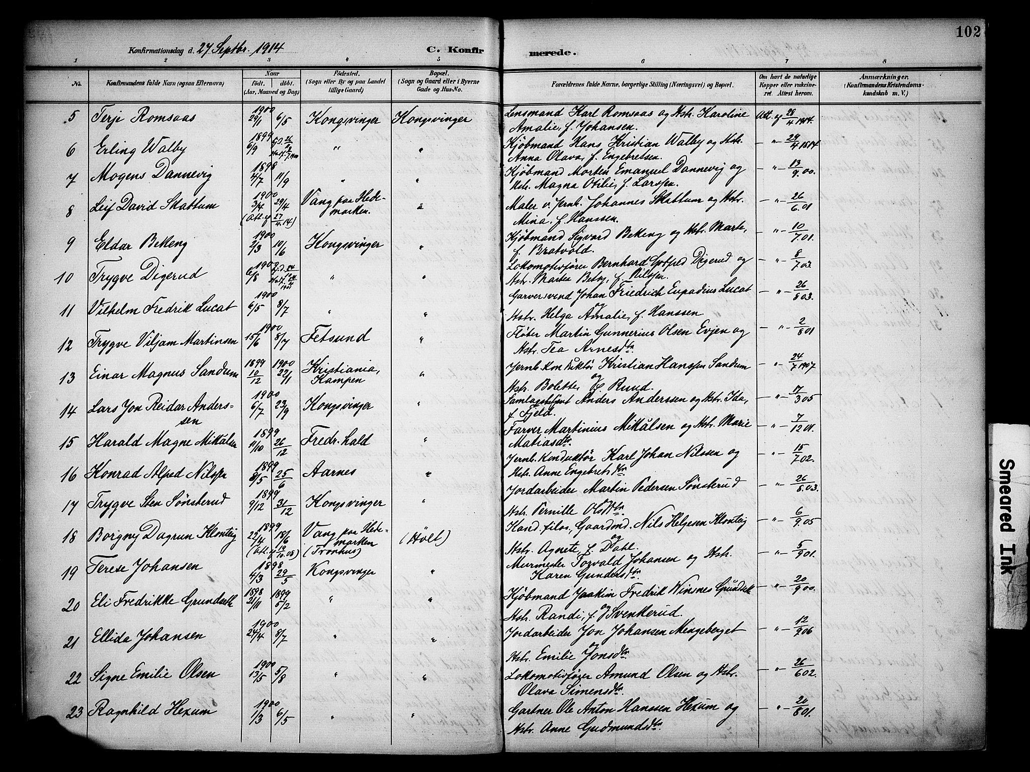 Vinger prestekontor, AV/SAH-PREST-024/H/Ha/Haa/L0016: Parish register (official) no. 16, 1898-1920, p. 102