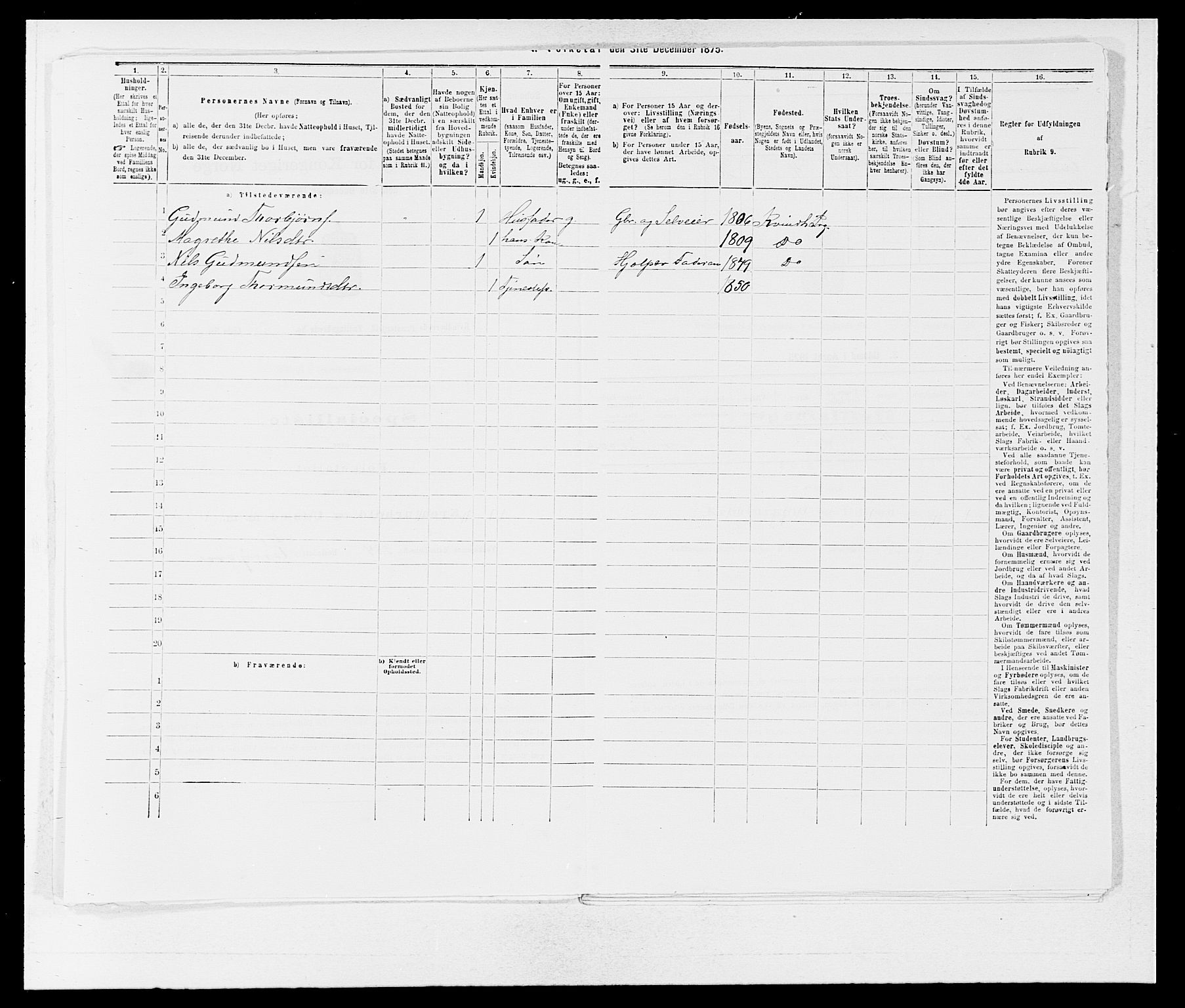 SAB, 1875 census for 1224P Kvinnherad, 1875, p. 1474