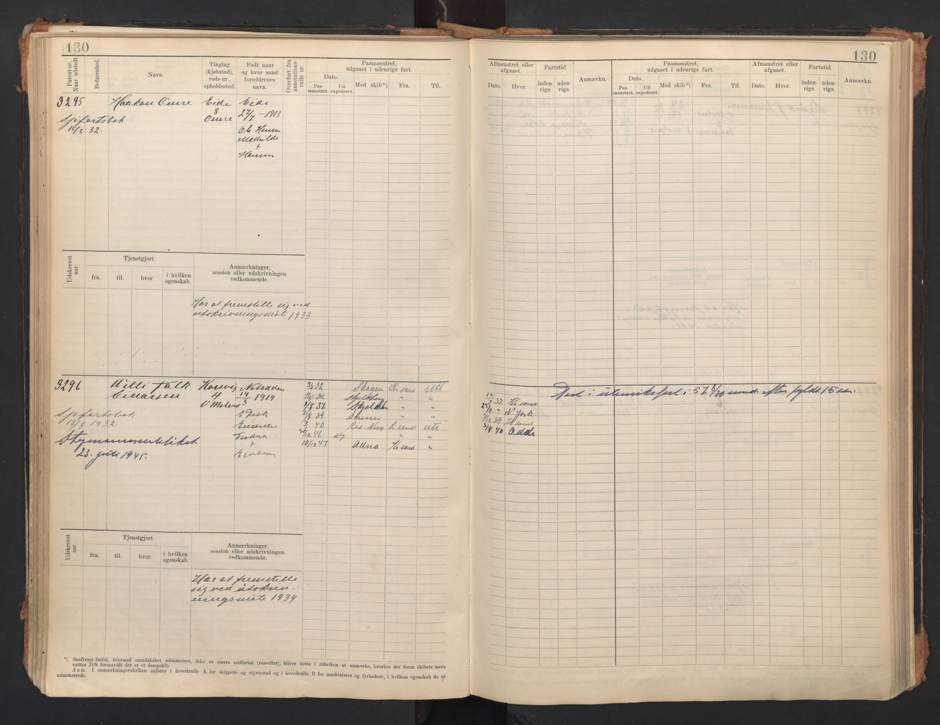 Lillesand mønstringskrets, AV/SAK-2031-0014/F/Fb/L0006: Hovedrulle A nr 3049-3634, W-15, 1913-1946, p. 136