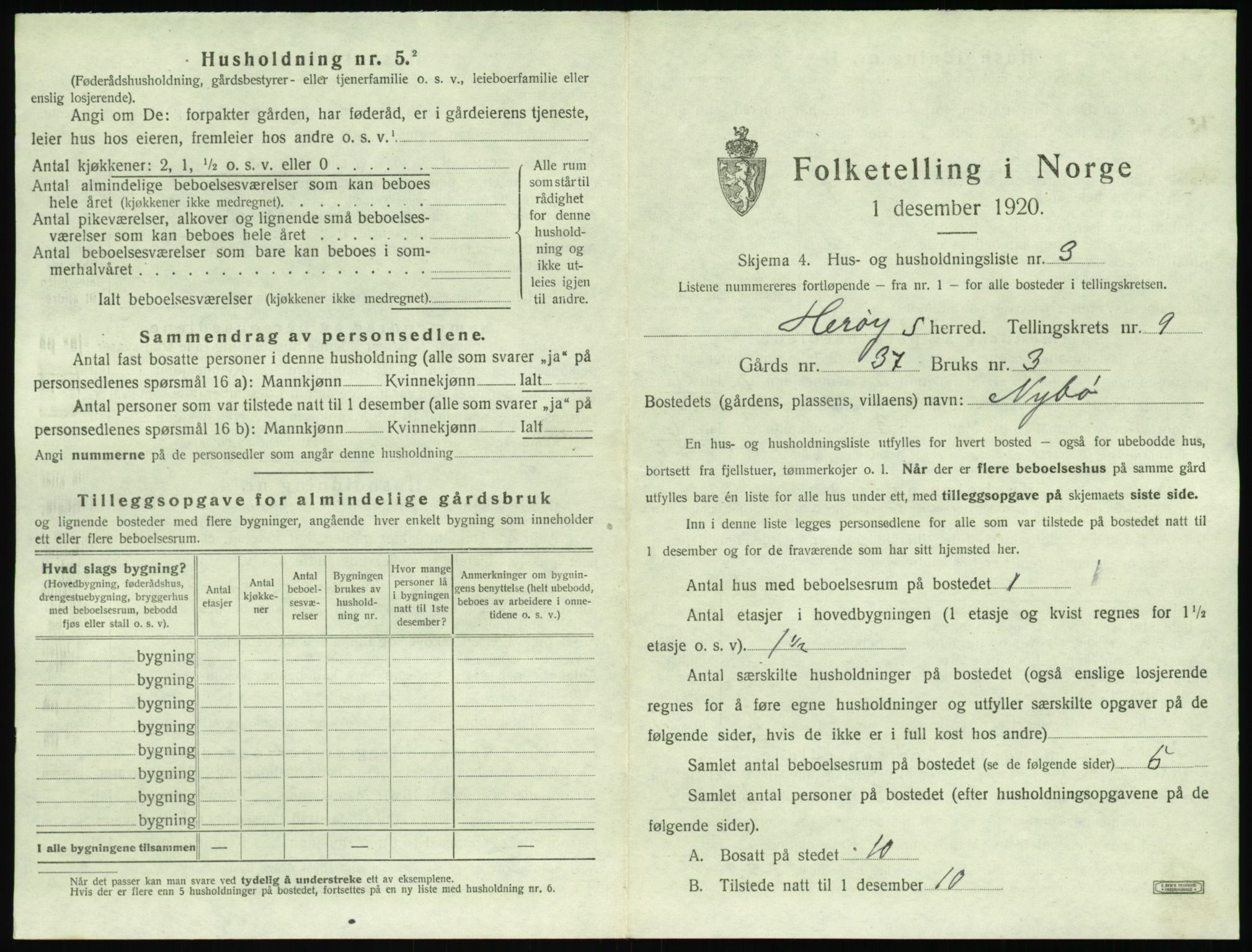 SAT, 1920 census for Herøy (MR), 1920, p. 701