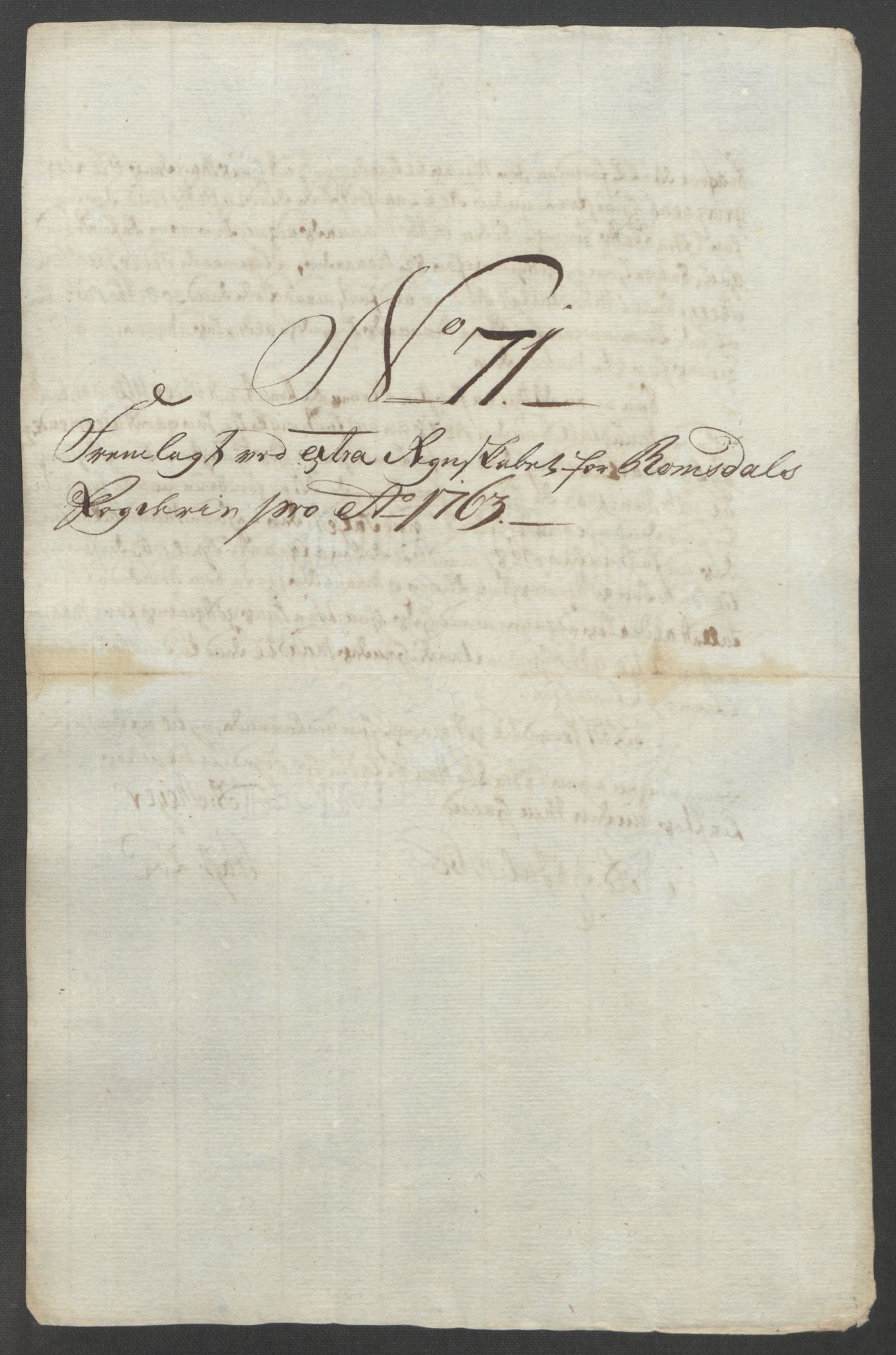 Rentekammeret inntil 1814, Reviderte regnskaper, Fogderegnskap, AV/RA-EA-4092/R55/L3730: Ekstraskatten Romsdal, 1762-1763, p. 522