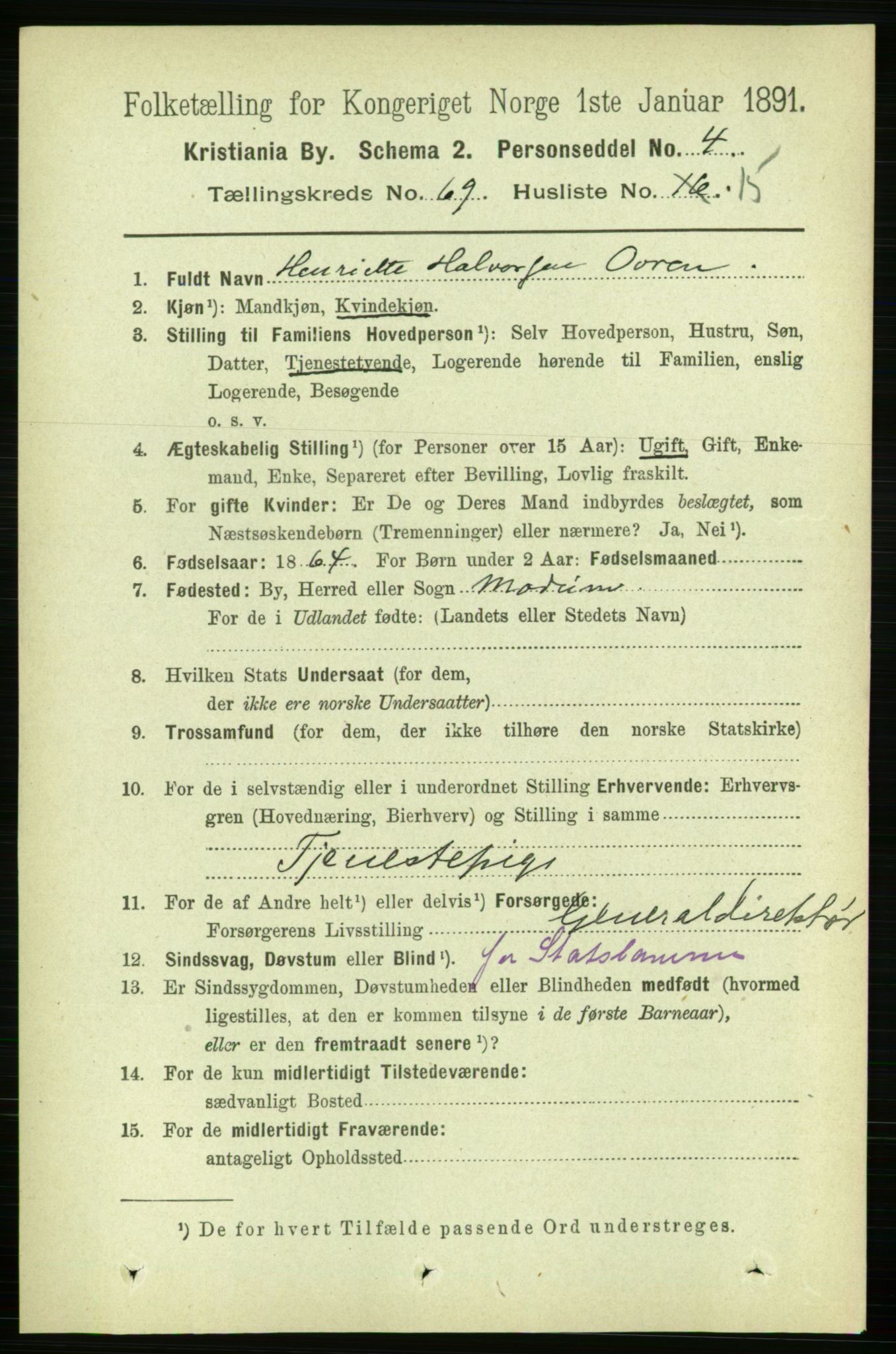 RA, 1891 census for 0301 Kristiania, 1891, p. 38403