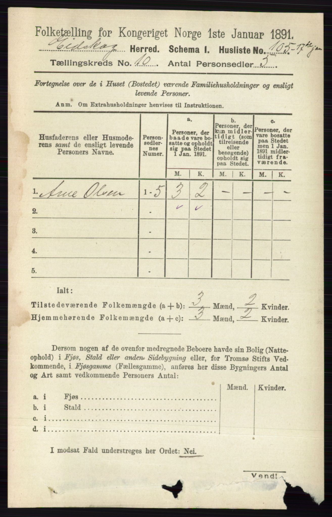 RA, 1891 census for 0420 Eidskog, 1891, p. 6121