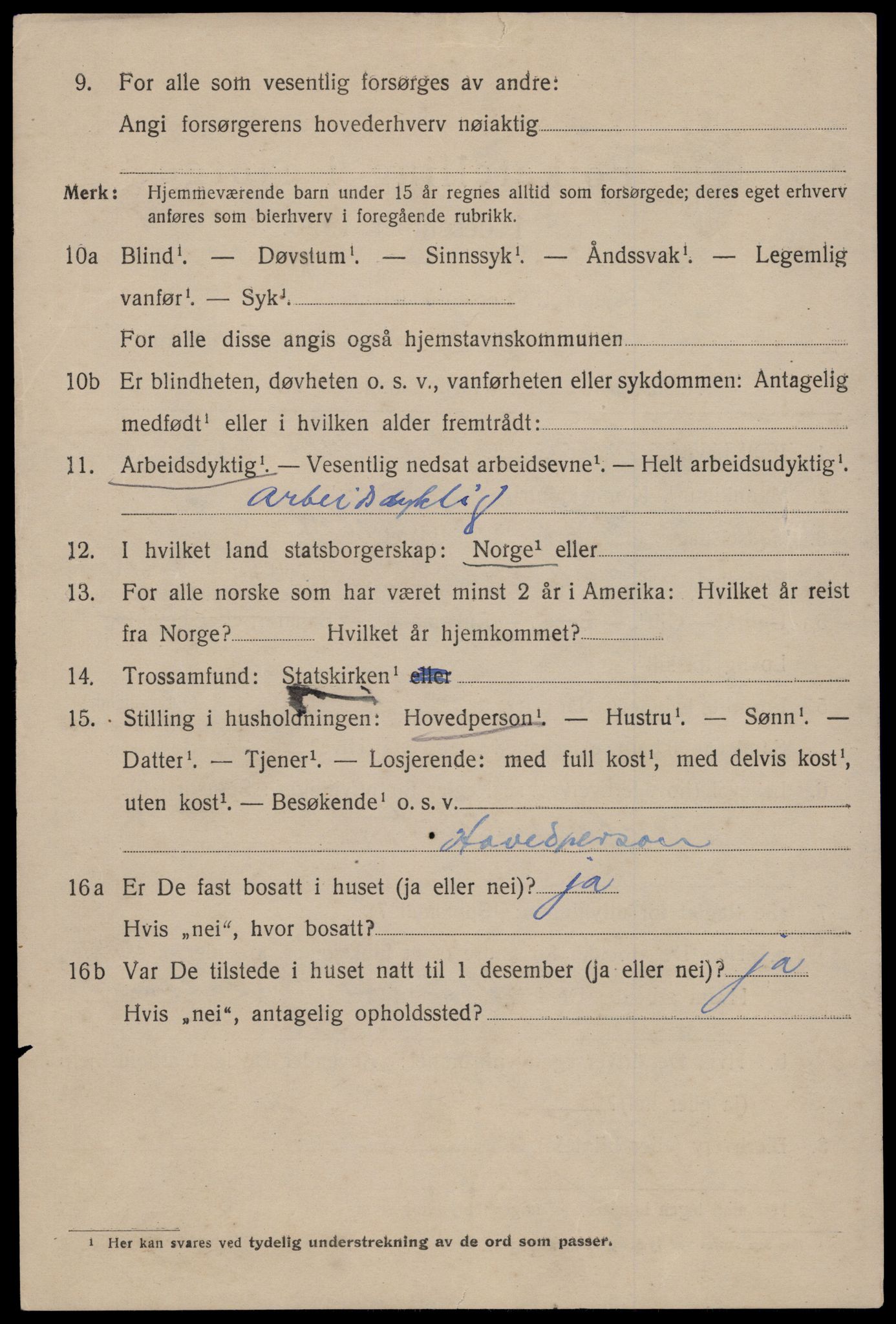 SAST, 1920 census for Stavanger, 1920, p. 61431