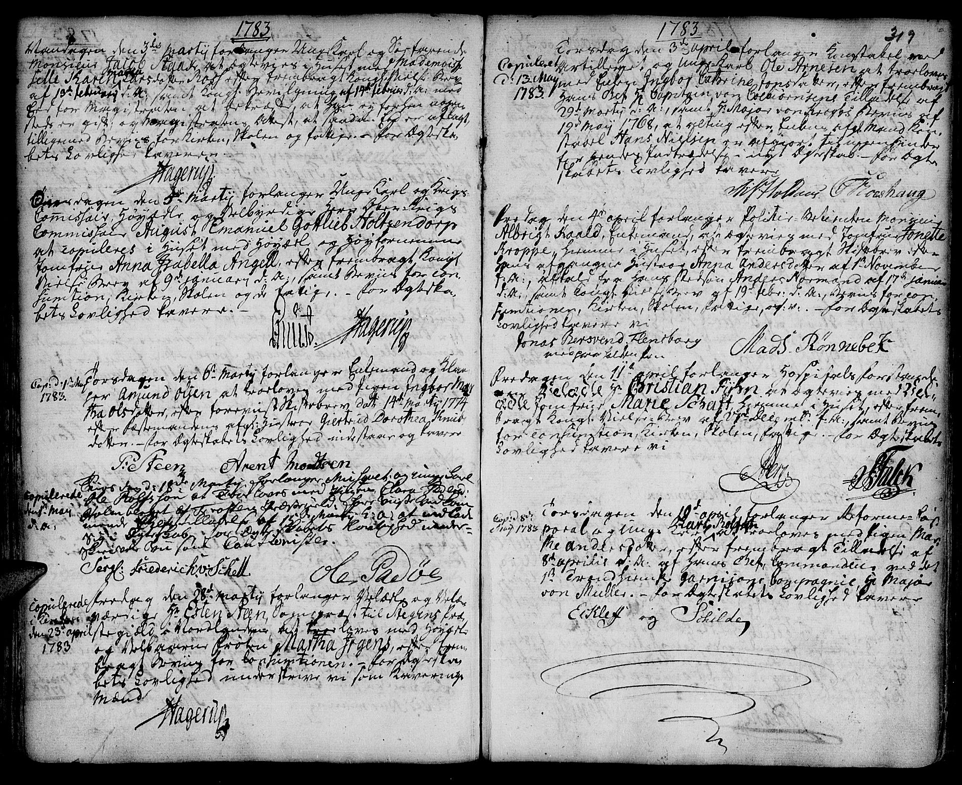 Ministerialprotokoller, klokkerbøker og fødselsregistre - Sør-Trøndelag, SAT/A-1456/601/L0038: Parish register (official) no. 601A06, 1766-1877, p. 319