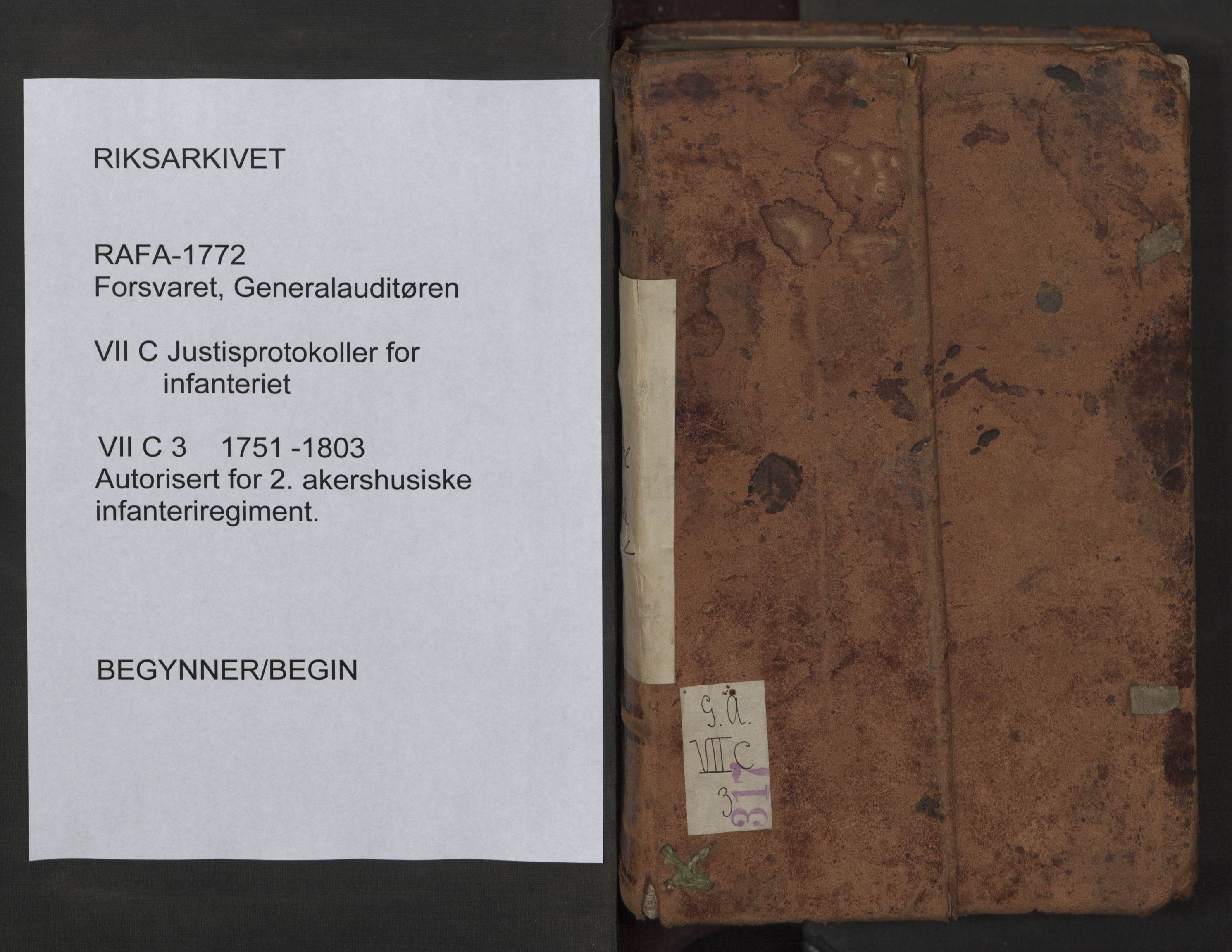 Forsvaret, Generalauditøren, RA/RAFA-1772/F/Fg/Fgc/L0003: Justitsprotokoller, 1751-1803