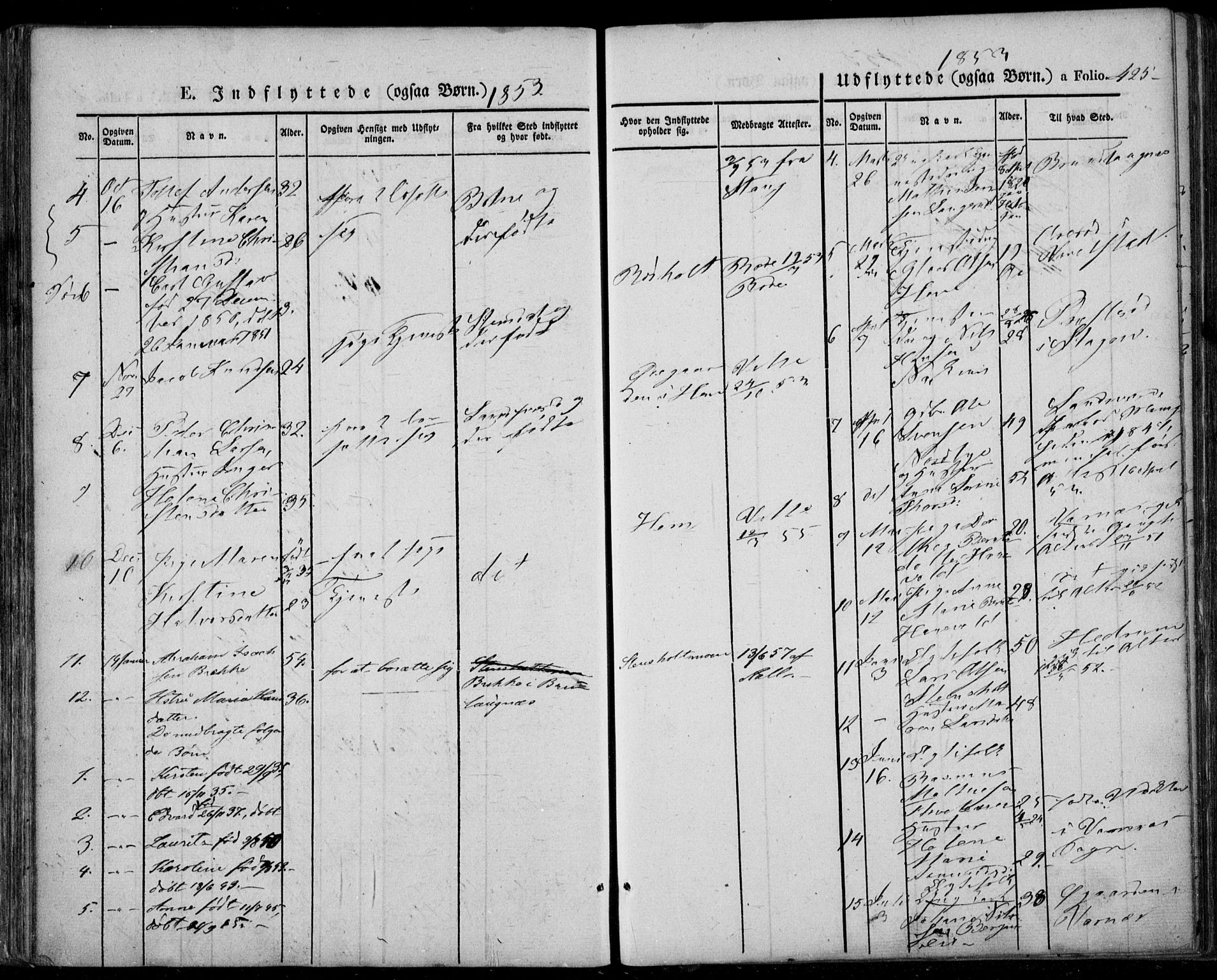 Lardal kirkebøker, AV/SAKO-A-350/F/Fa/L0006: Parish register (official) no. I 6, 1835-1860, p. 425