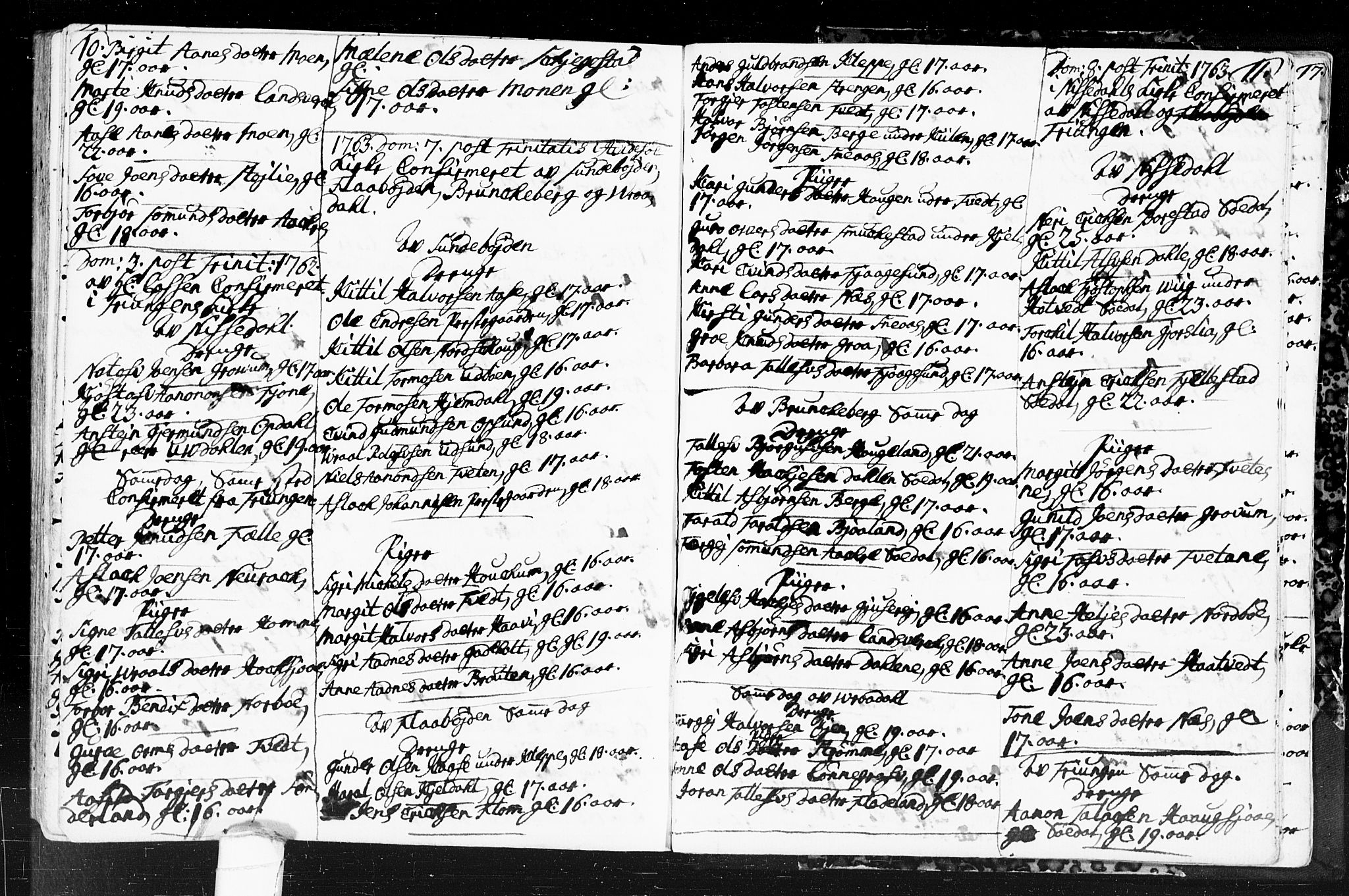 Kviteseid kirkebøker, SAKO/A-276/F/Fa/L0001: Parish register (official) no. I 1, 1754-1773, p. 10-11