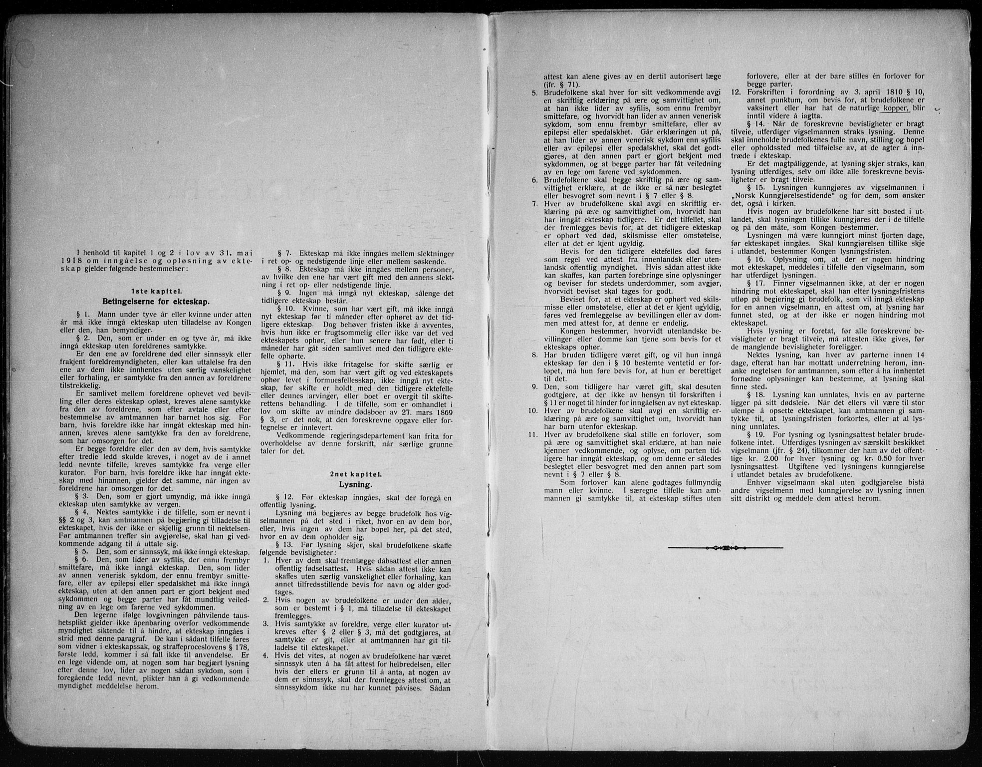 Nes kirkebøker, SAKO/A-236/H/Ha/L0001: Banns register no. 1, 1919-1954