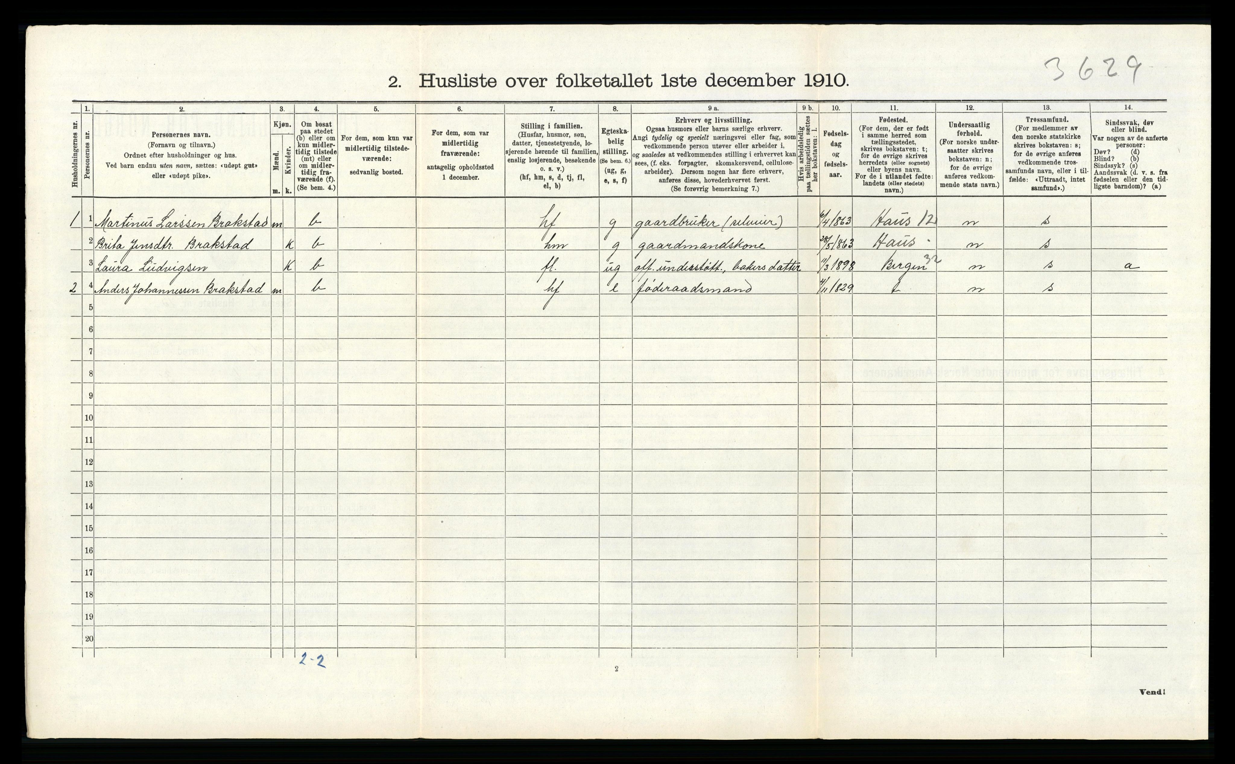 RA, 1910 census for Alversund, 1910, p. 147