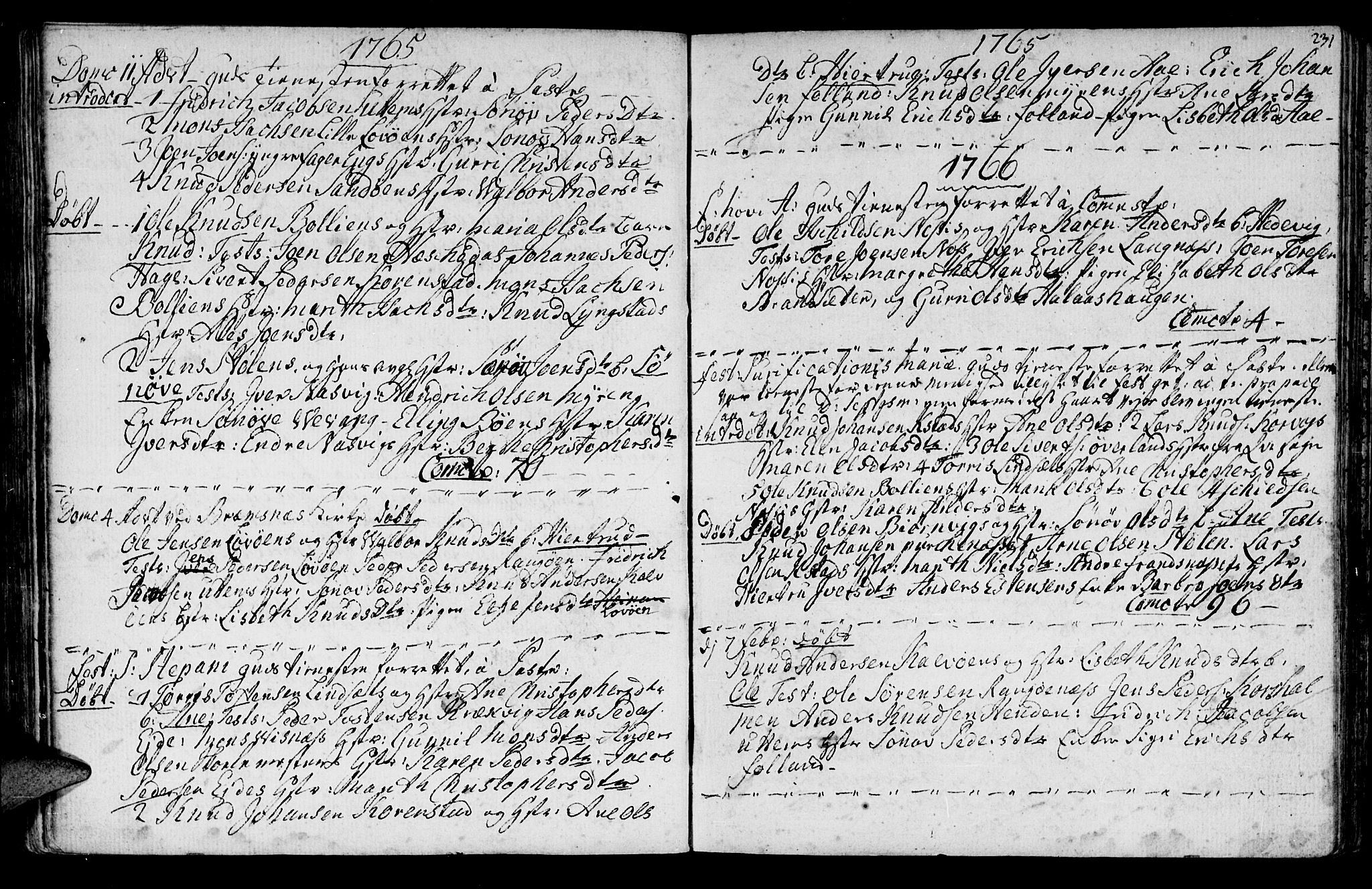 Ministerialprotokoller, klokkerbøker og fødselsregistre - Møre og Romsdal, AV/SAT-A-1454/570/L0828: Parish register (official) no. 570A02, 1750-1789, p. 230-231