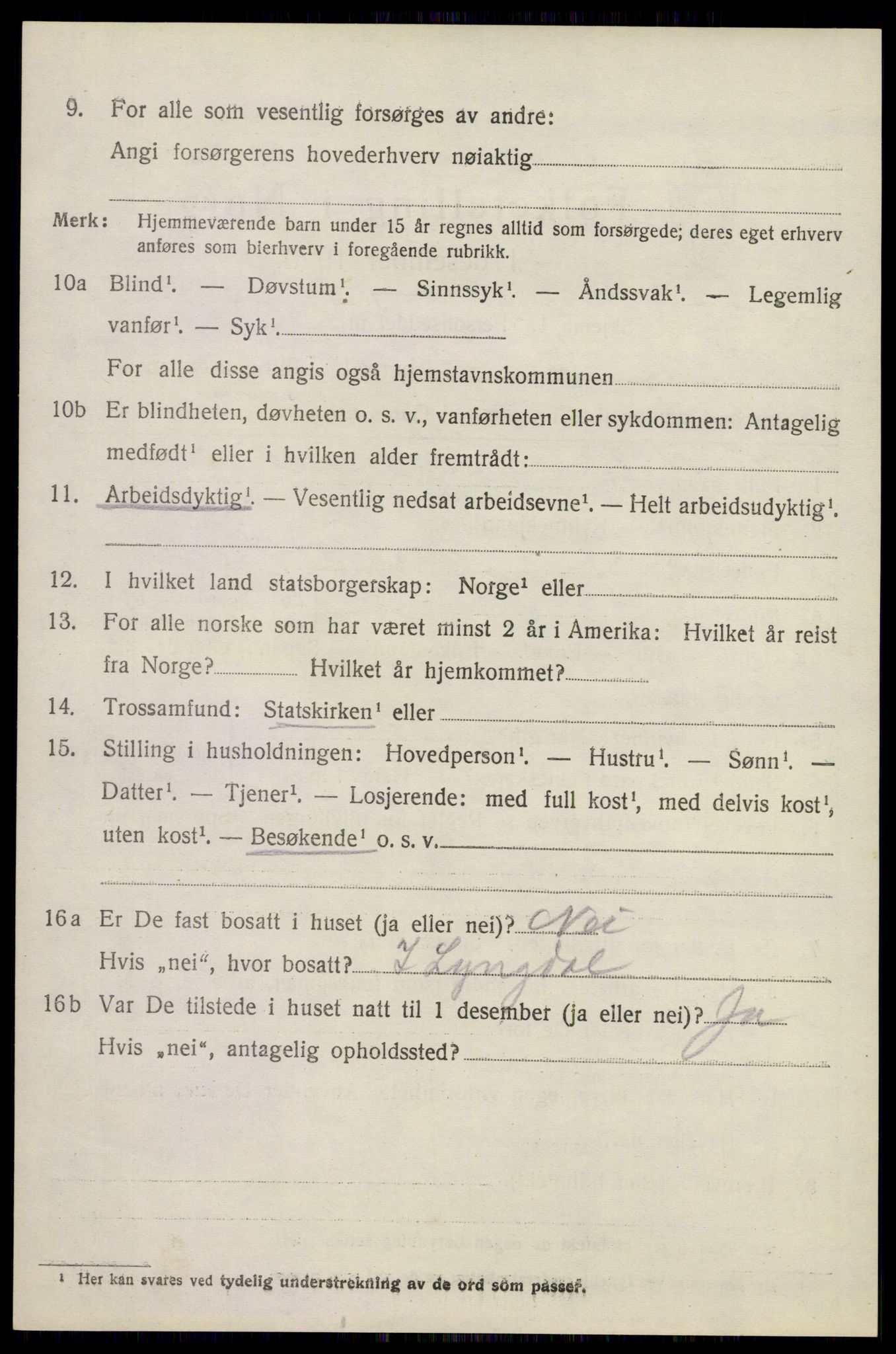 SAKO, 1920 census for Sandeherred, 1920, p. 12515