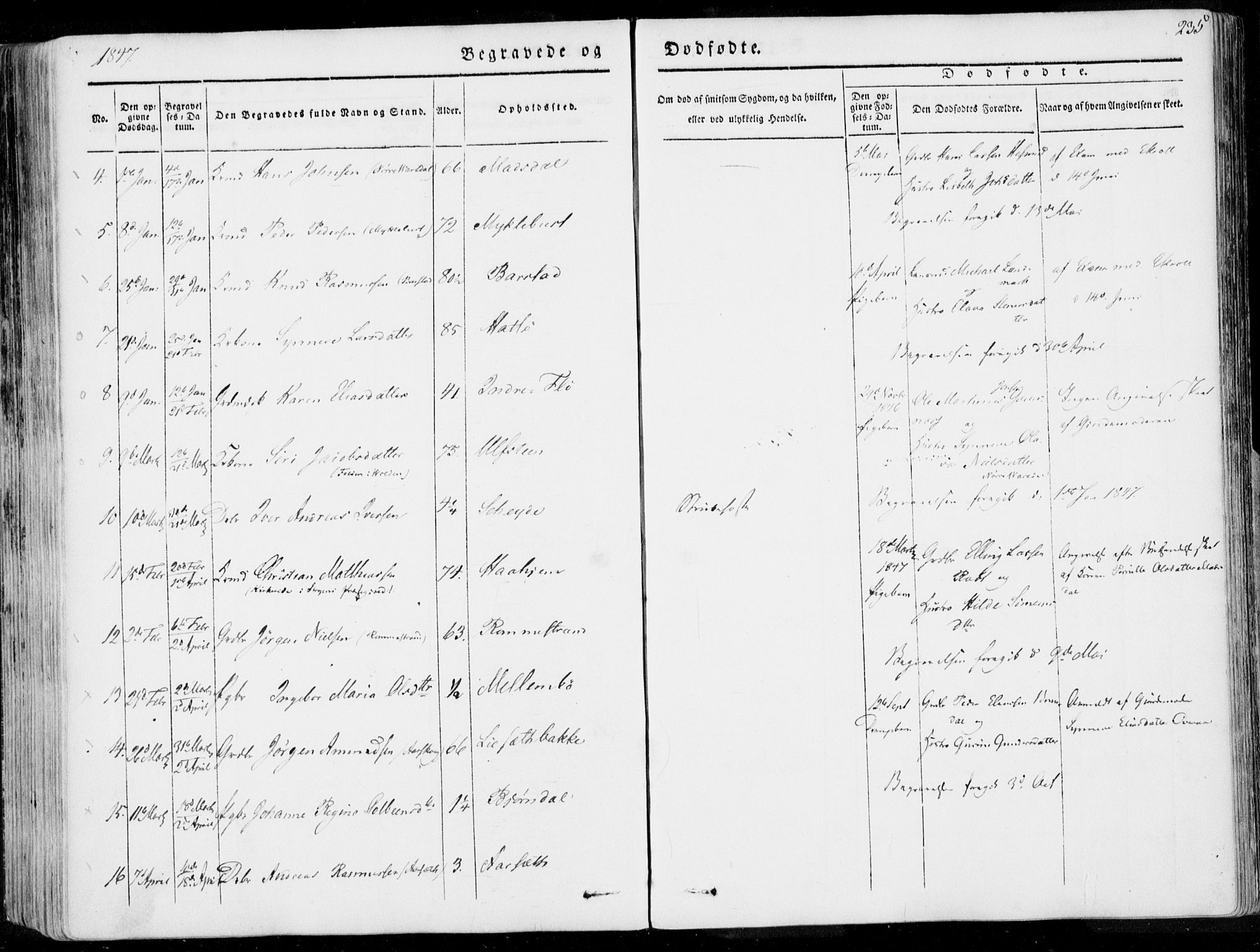 Ministerialprotokoller, klokkerbøker og fødselsregistre - Møre og Romsdal, AV/SAT-A-1454/509/L0104: Parish register (official) no. 509A02, 1833-1847, p. 235