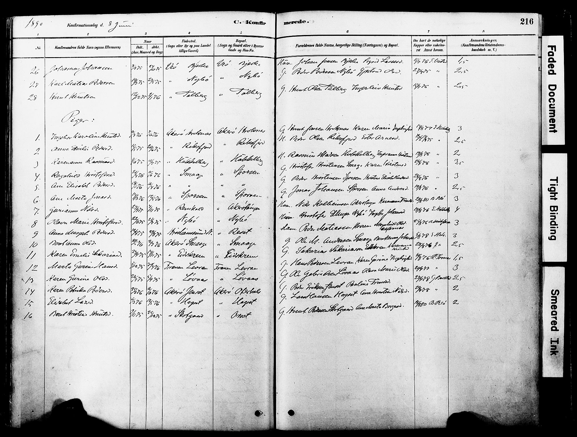 Ministerialprotokoller, klokkerbøker og fødselsregistre - Møre og Romsdal, SAT/A-1454/560/L0721: Parish register (official) no. 560A05, 1878-1917, p. 216