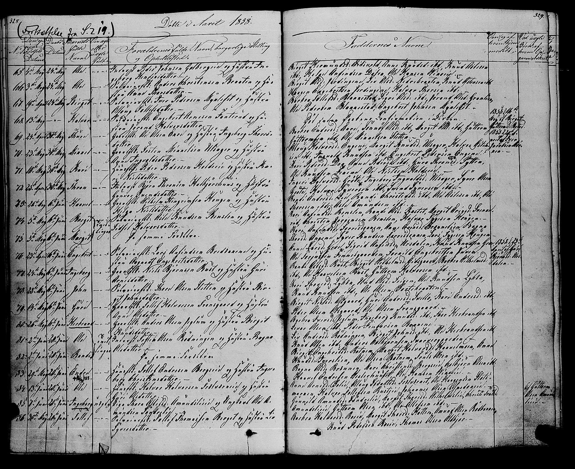 Gol kirkebøker, AV/SAKO-A-226/F/Fa/L0002: Parish register (official) no. I 2, 1837-1863, p. 328-329