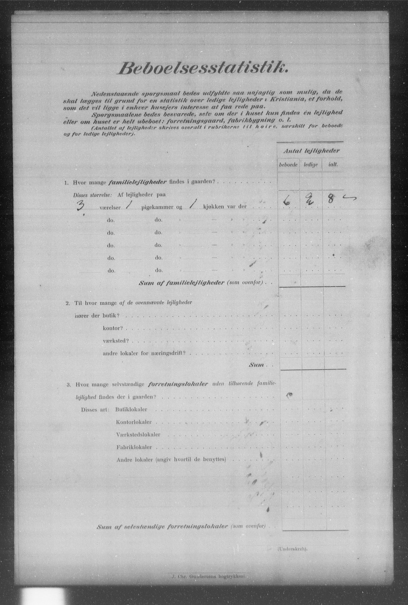 OBA, Municipal Census 1903 for Kristiania, 1903, p. 18250