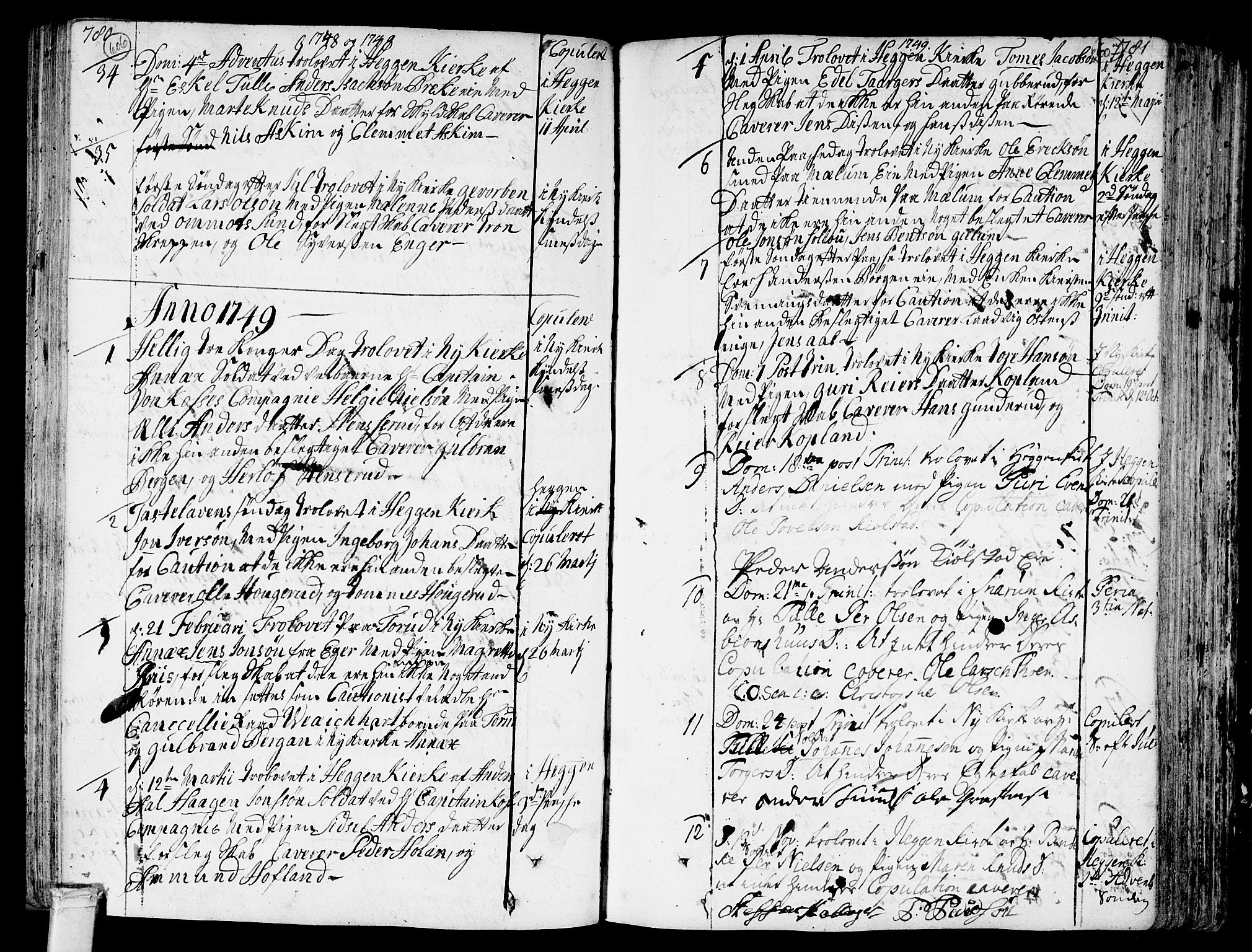 Modum kirkebøker, AV/SAKO-A-234/F/Fa/L0002: Parish register (official) no. 2, 1741-1782, p. 606-607