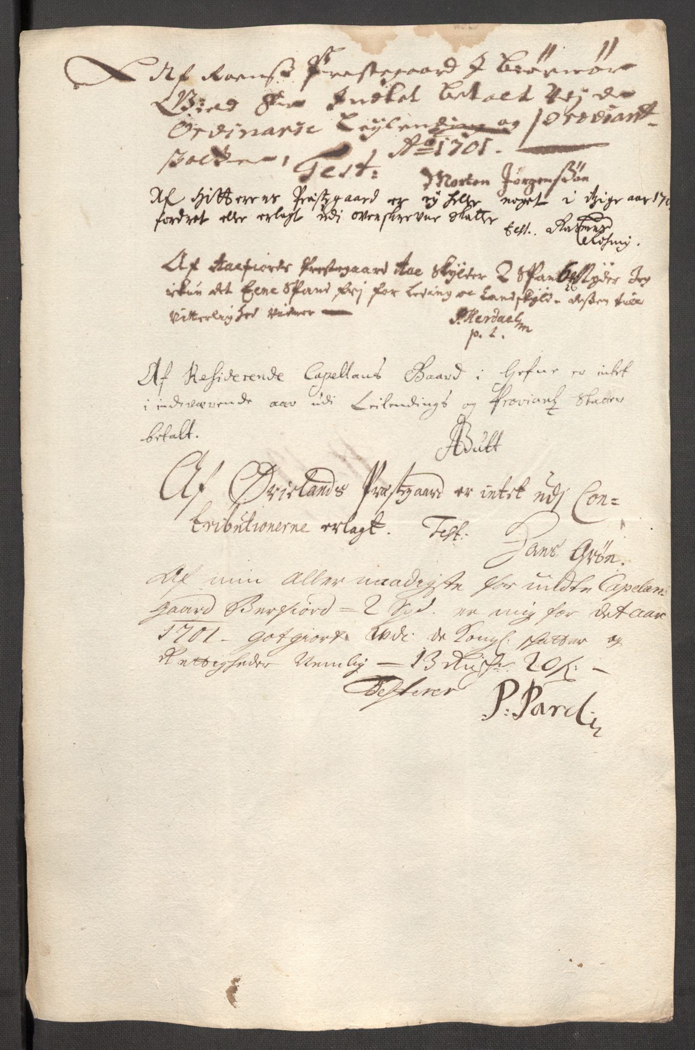 Rentekammeret inntil 1814, Reviderte regnskaper, Fogderegnskap, AV/RA-EA-4092/R57/L3854: Fogderegnskap Fosen, 1700-1701, p. 362